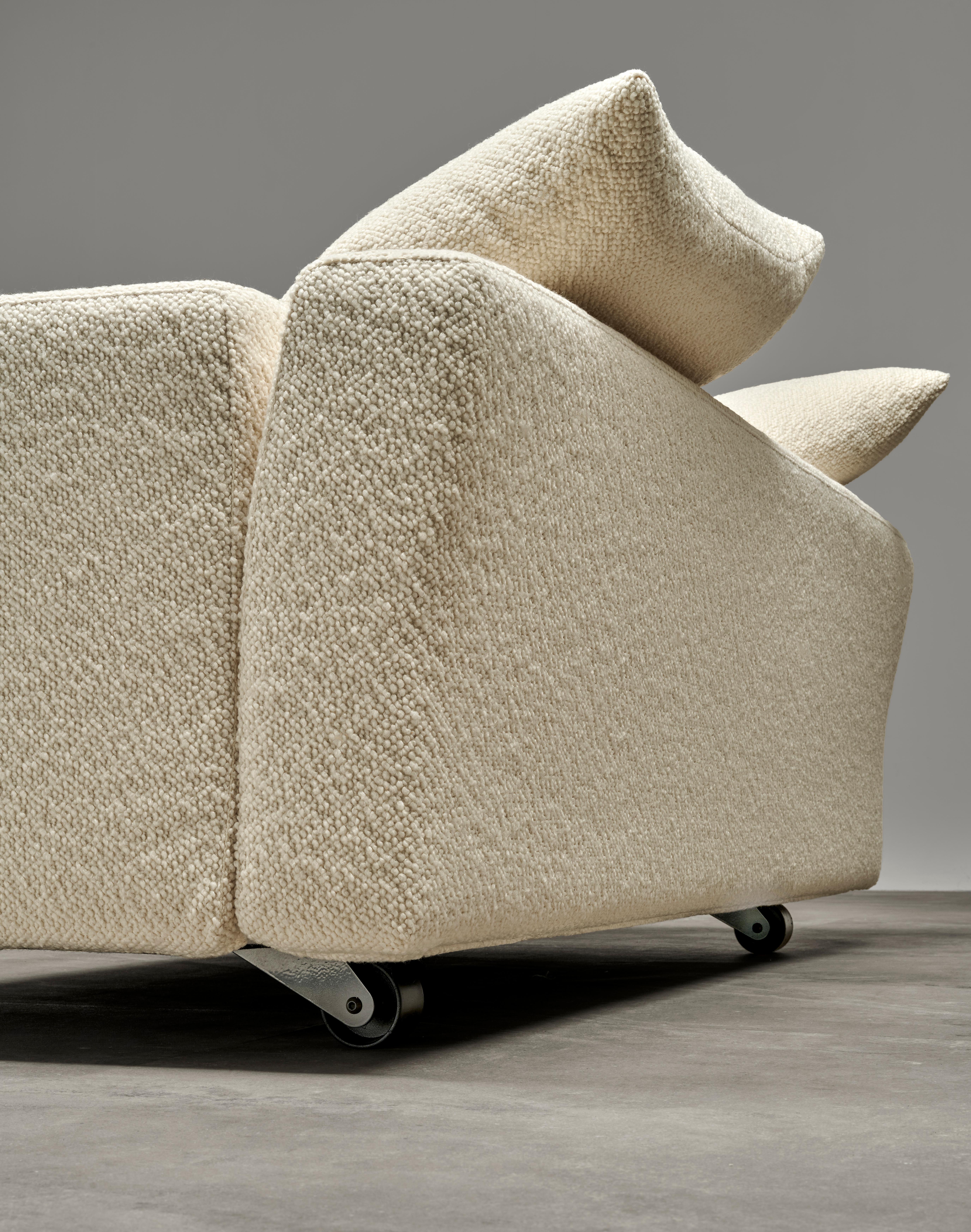 Moderne Canapé Bill de Baleri Italia en cuir et tissu par Hannes Wettstein en vente