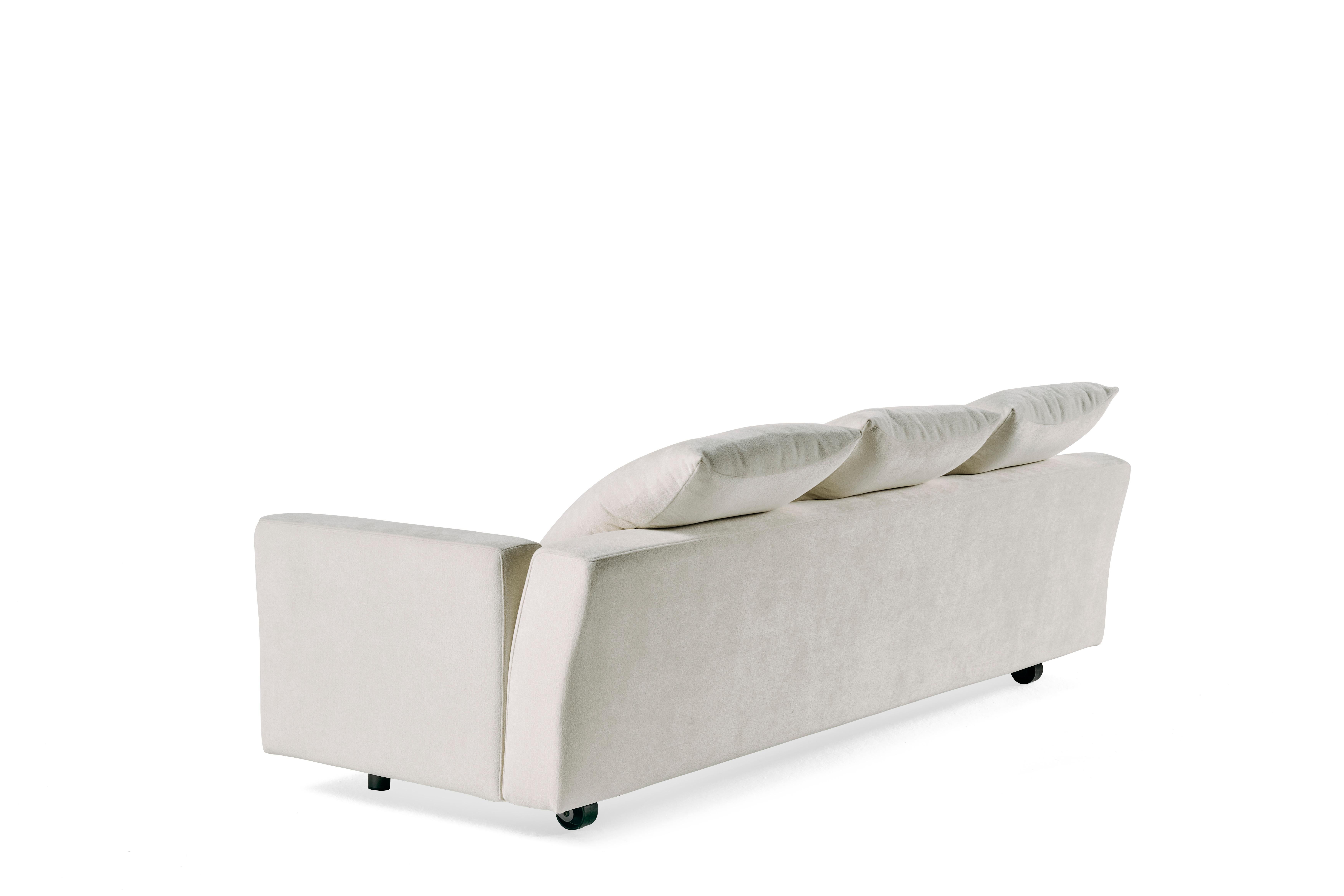 XXIe siècle et contemporain Canapé Bill de Baleri Italia en cuir et tissu par Hannes Wettstein en vente