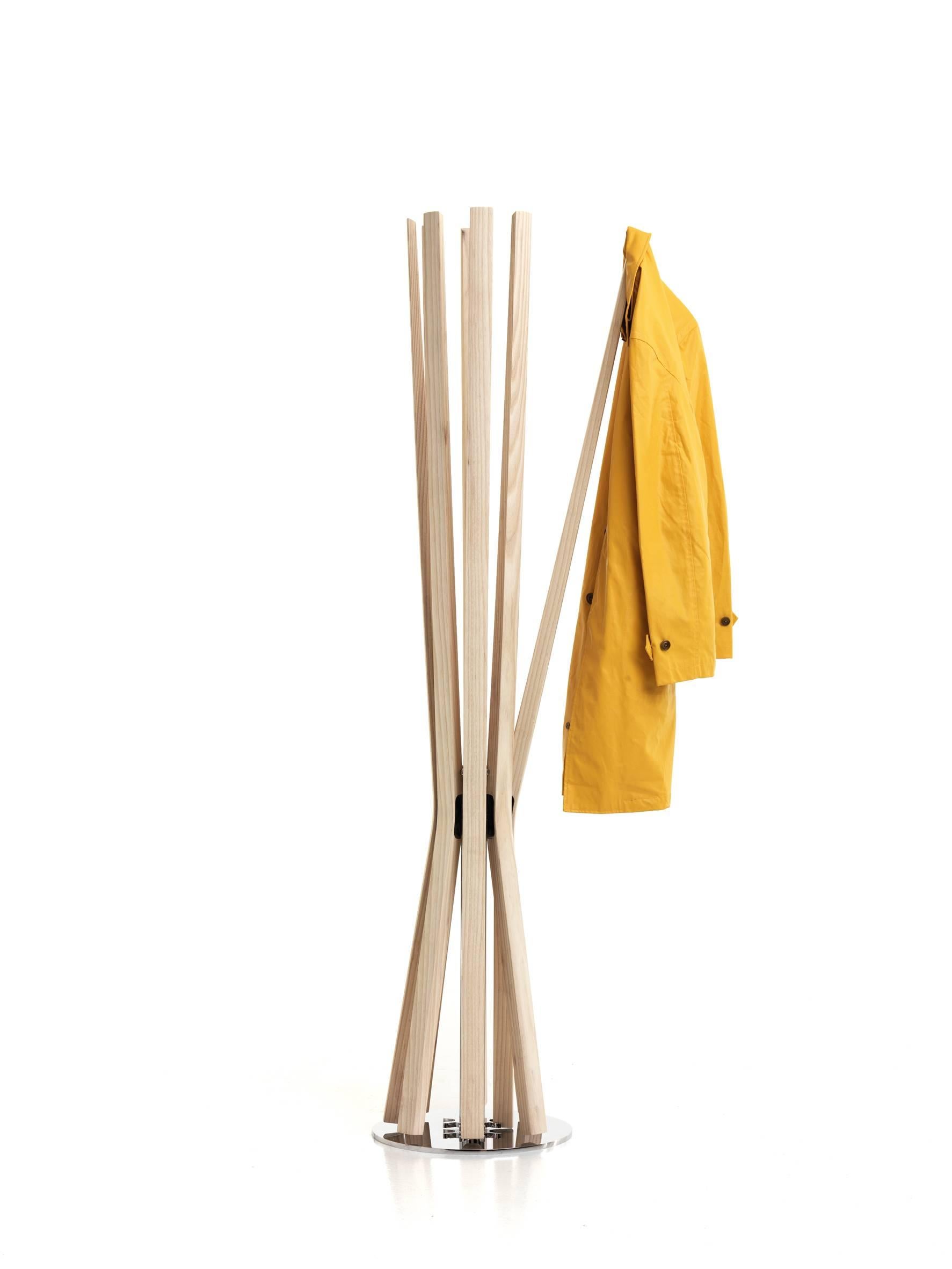 Modern Baleri Italia Bloom Coat Hanger in Solid Natural Material by Jeff Miller For Sale