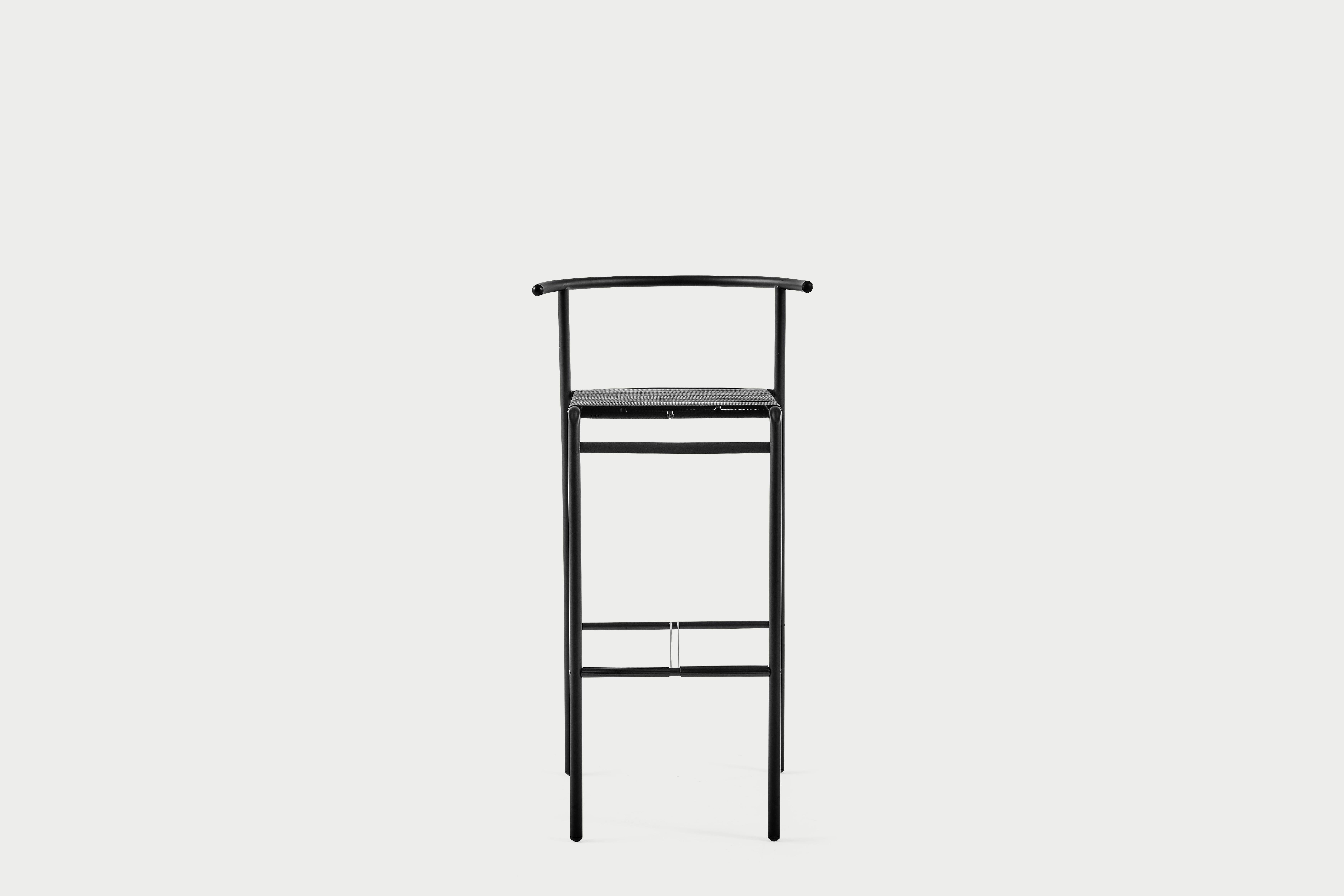 Baleri Italia Cafè Chair Bar Stool Steel by Philippe Starck In New Condition For Sale In Milano, Lombardia