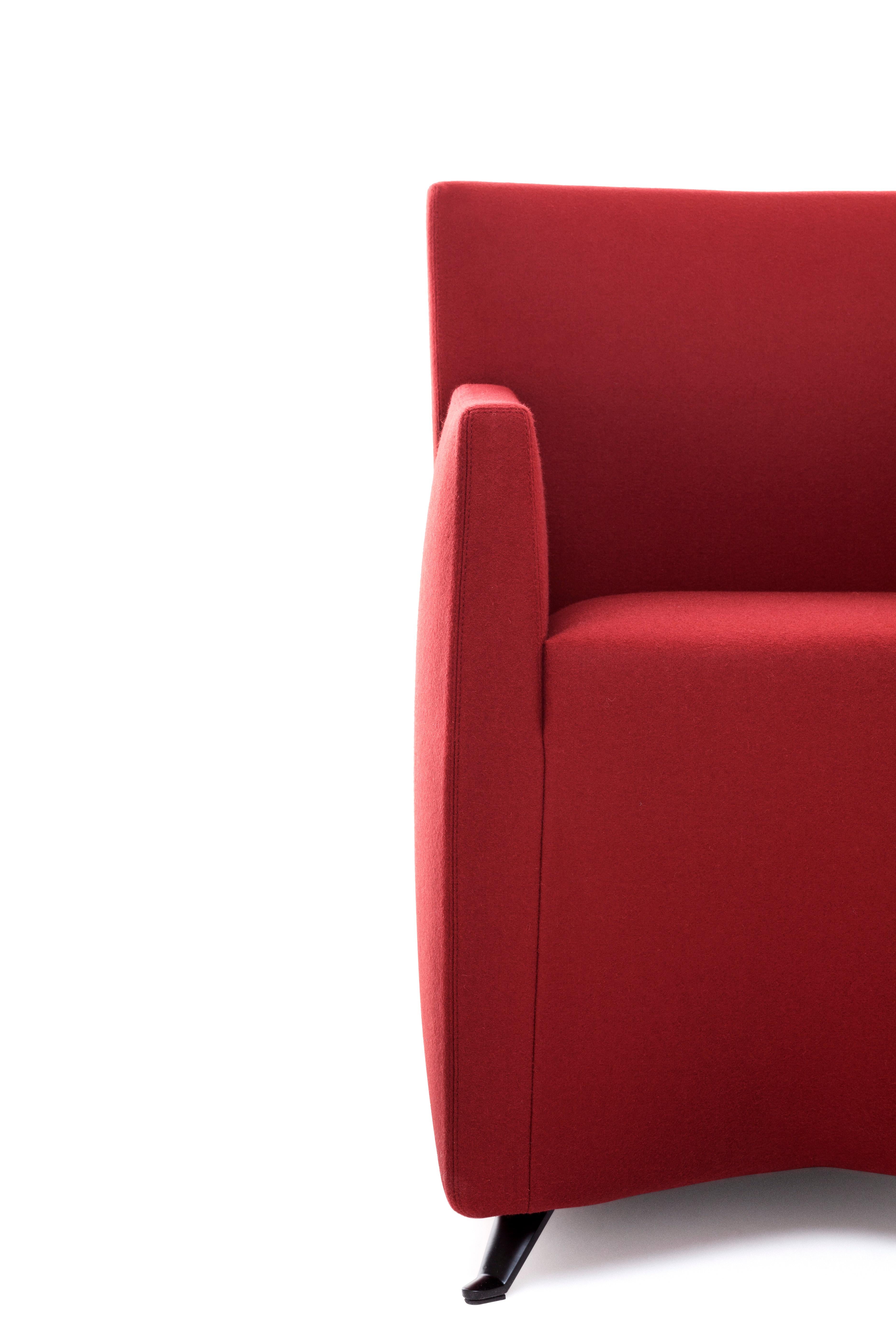 Modern  Baleri Italia Caprichair Armchair in Red Fabric by Hannes Wettstein For Sale