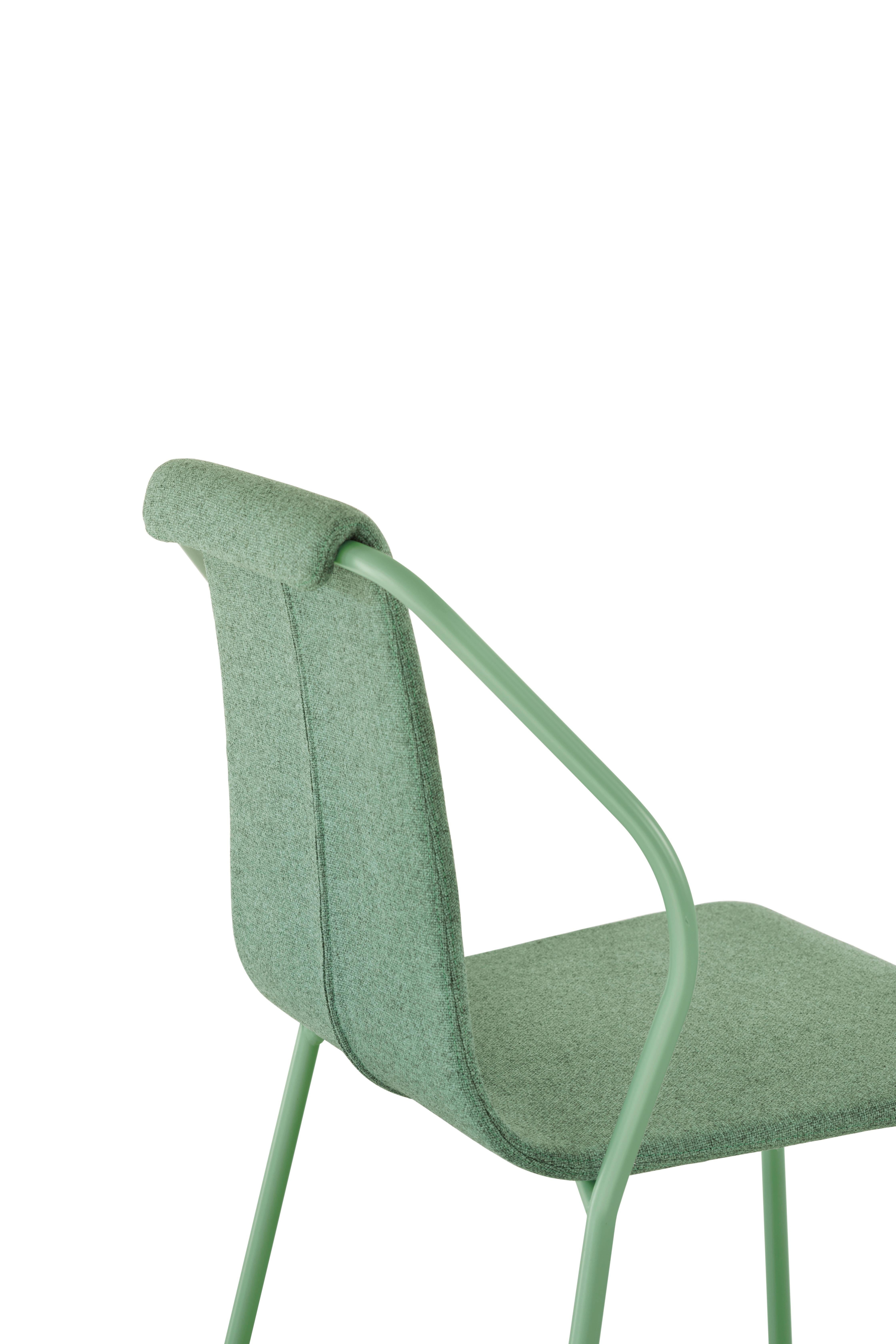 Modern Baleri Italia Donna Indoor Chair in Green Fabric by Studio Irvine For Sale