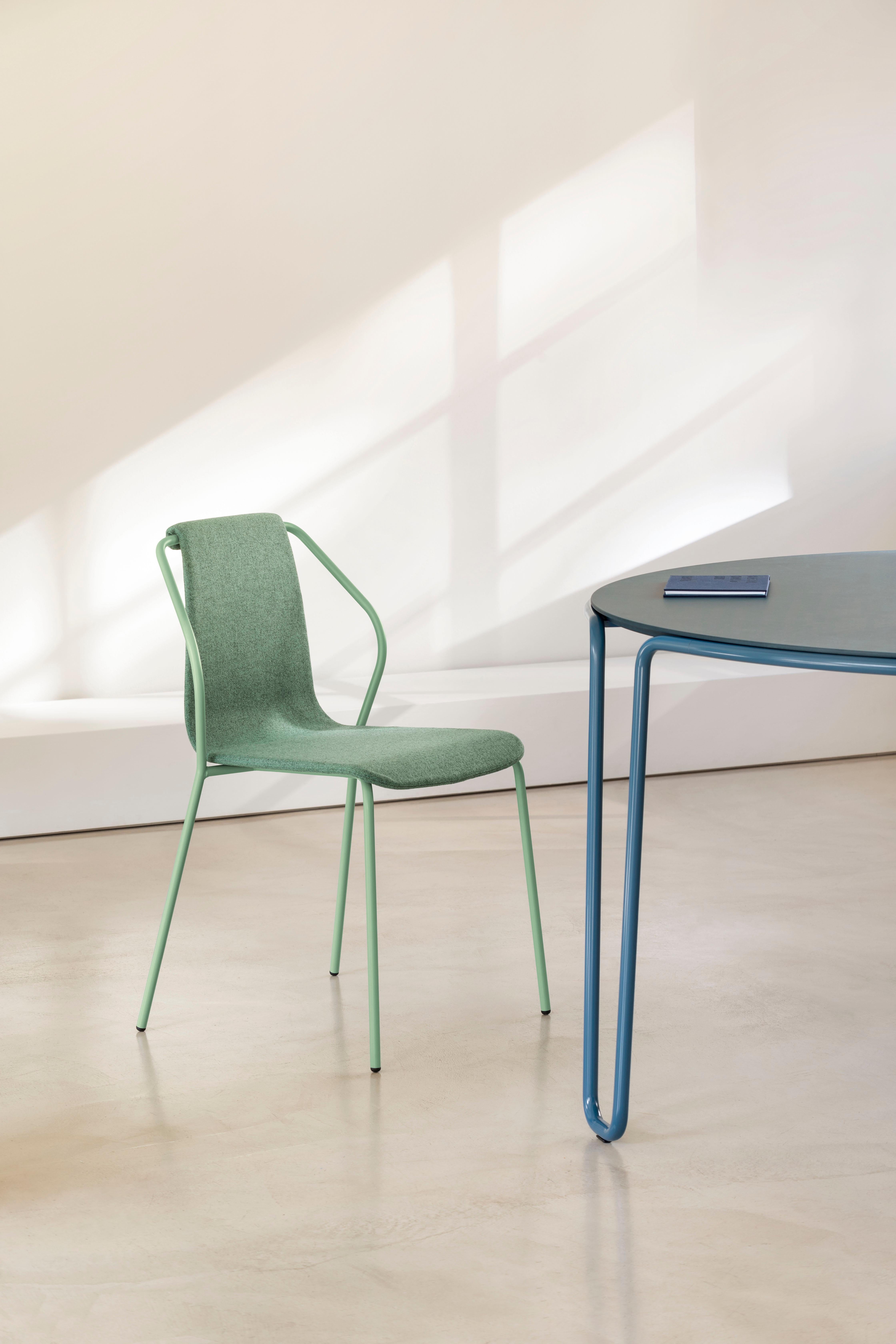 Italian Baleri Italia Donna Indoor Chair in Green Fabric by Studio Irvine For Sale