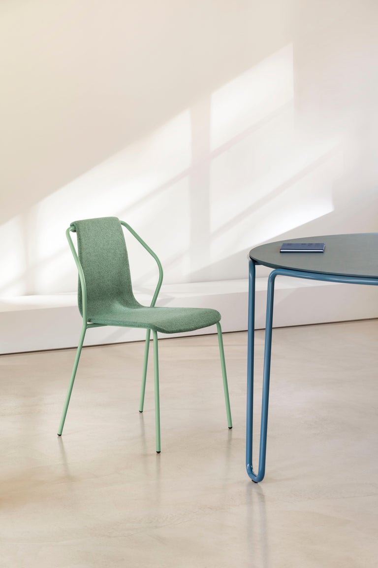 Baleri Italia Donna Indoor Chair in Green Fabric by Studio Irvine For ...