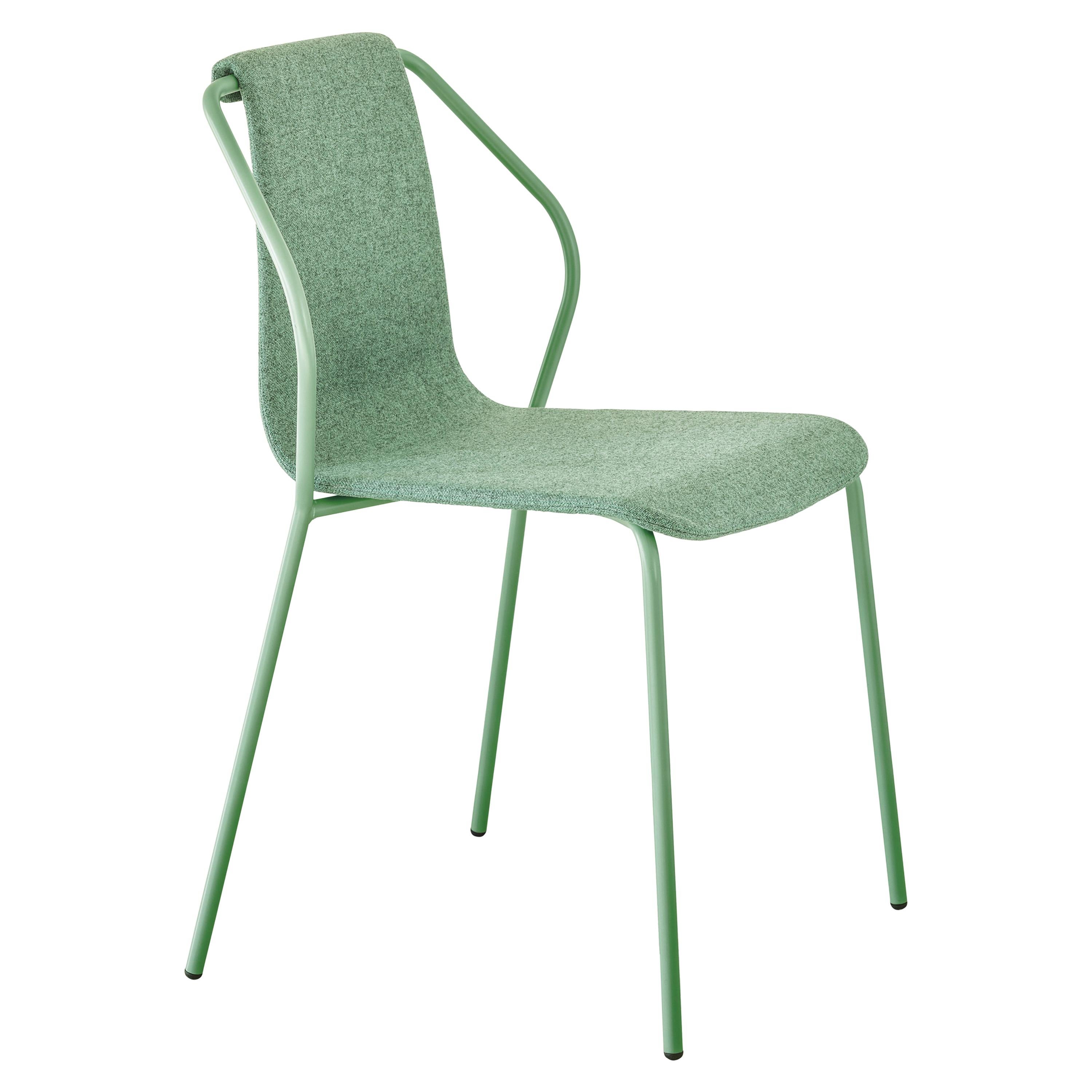 Baleri Italia Donna Indoor Chair in Green Fabric by Studio Irvine