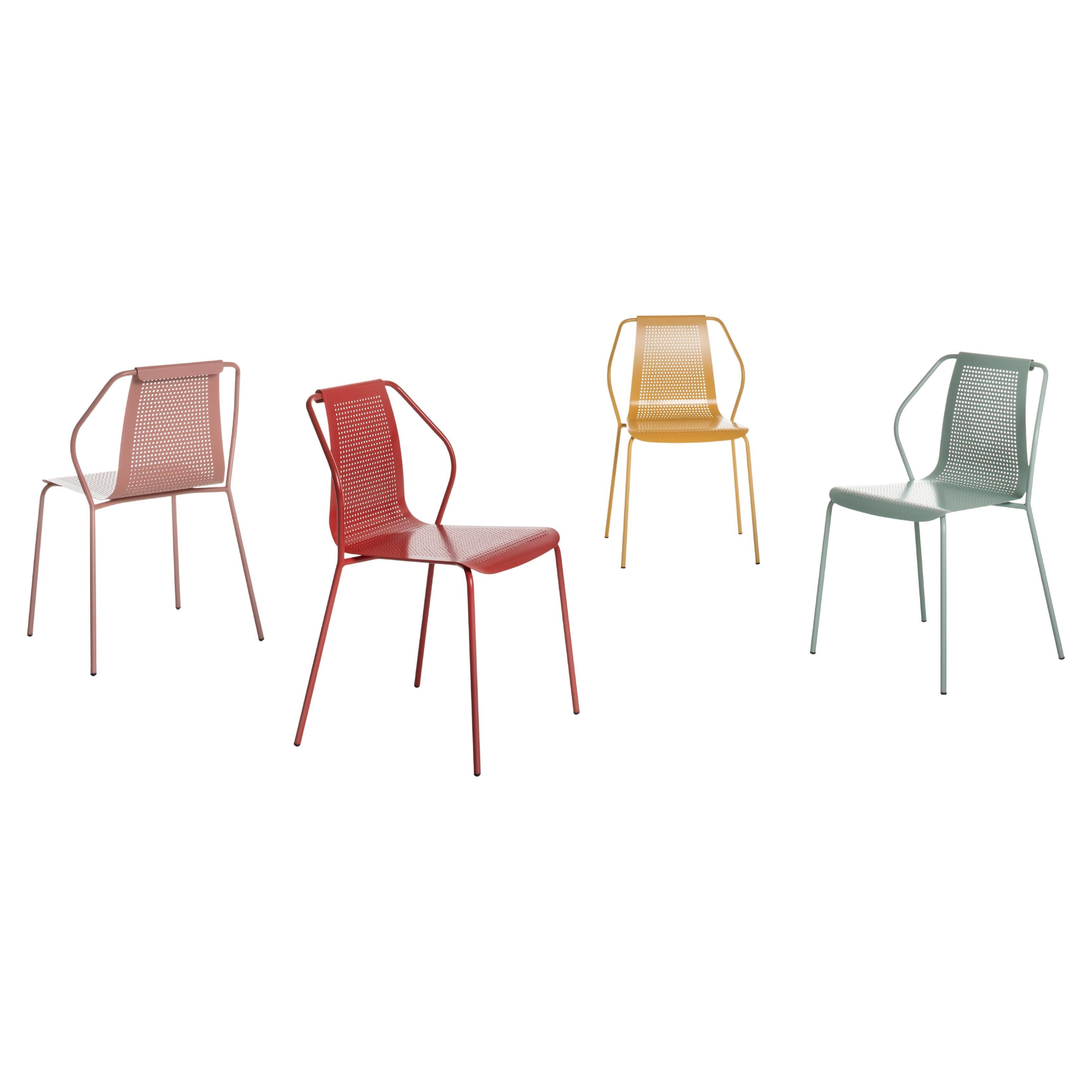 Baleri Italia Donna Outdoor Chair in Red Steel by Studio Irvine For Sale