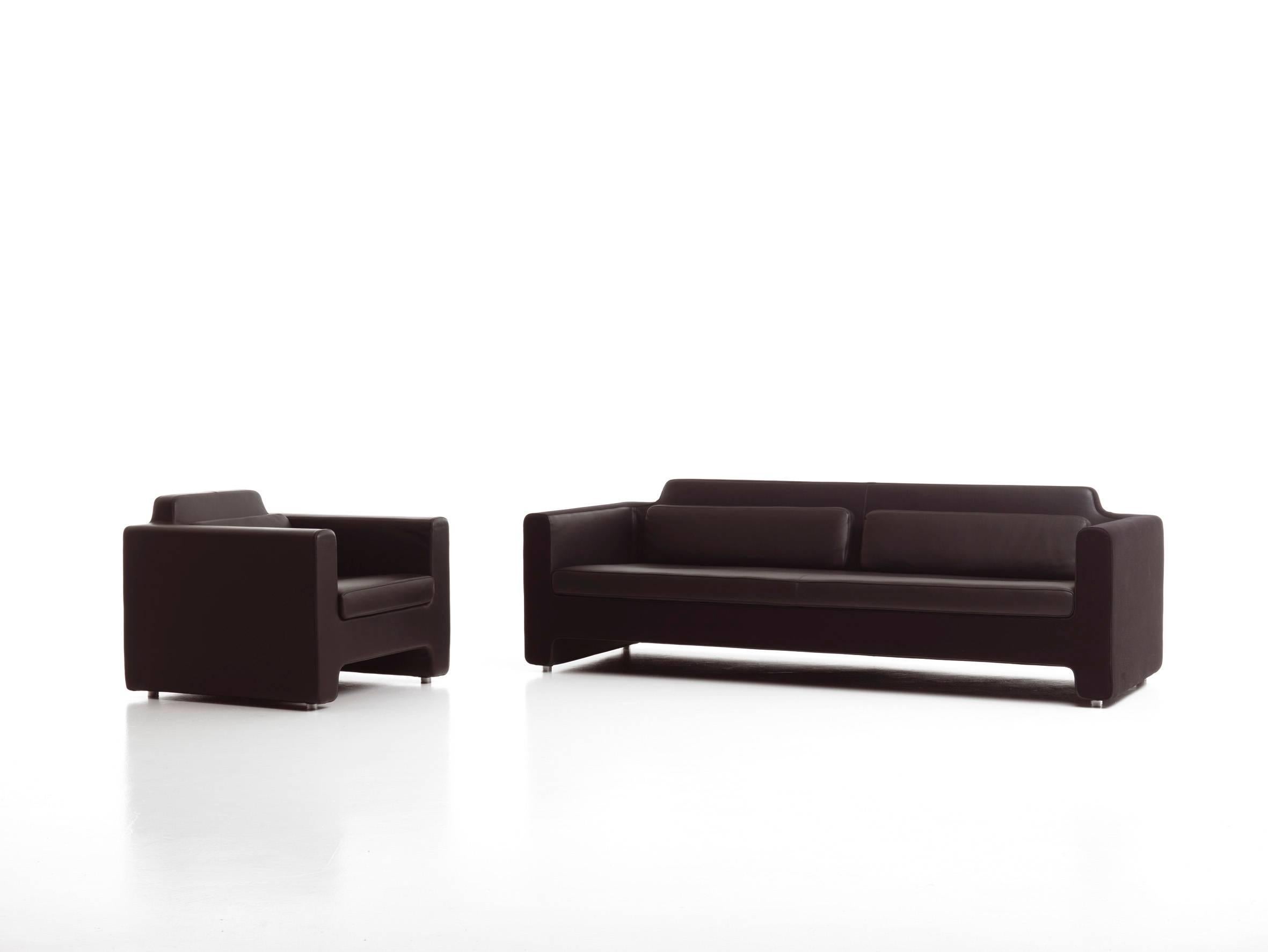 Modern Baleri Italia Horizon Sofa in Black Leather by Arik Levy