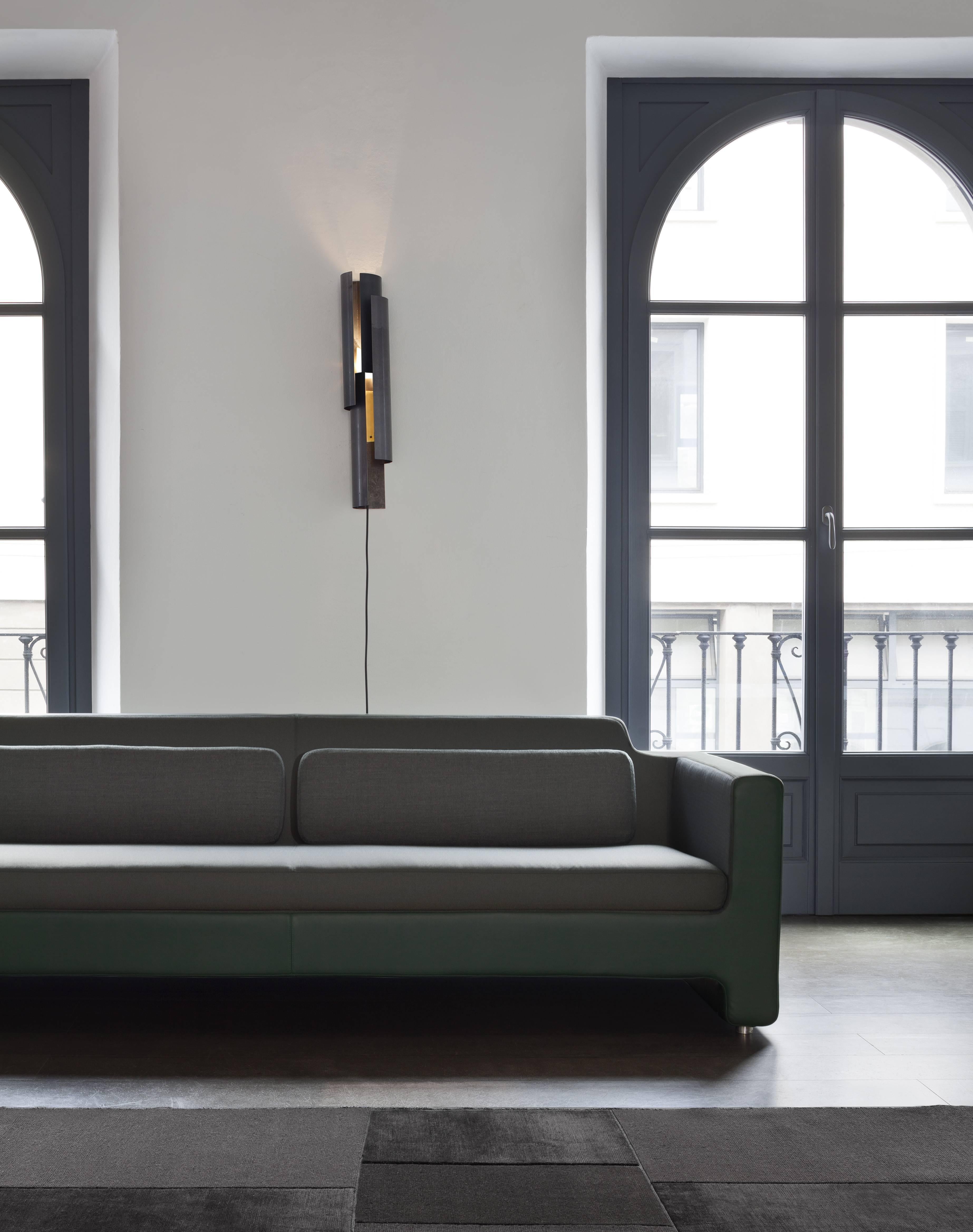 Baleri Italia Horizon Sofa in Black Leather by Arik Levy 1