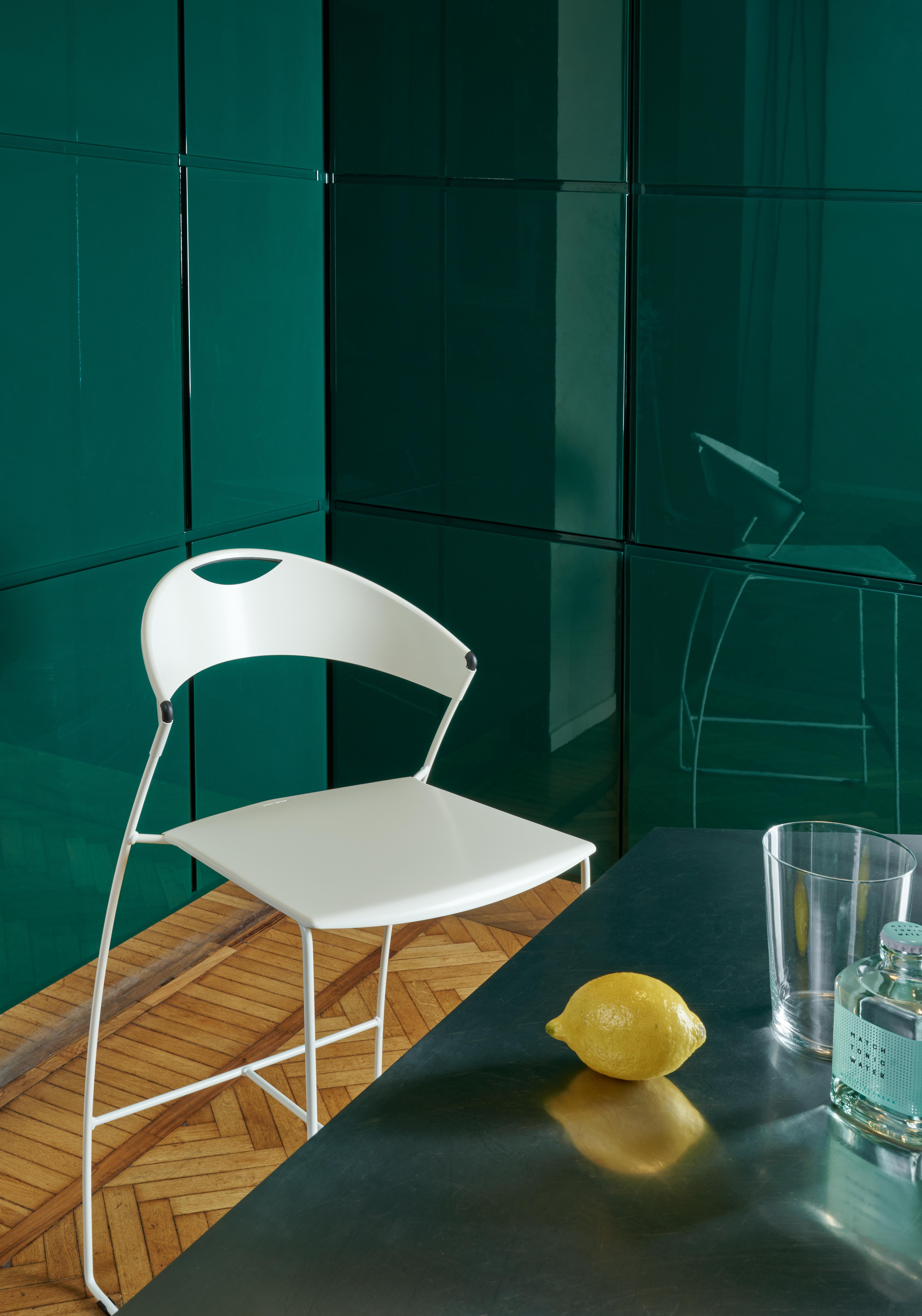 Baleri Italia Juliette Bar Stool in Steel by Hannes Wettstein For Sale 6