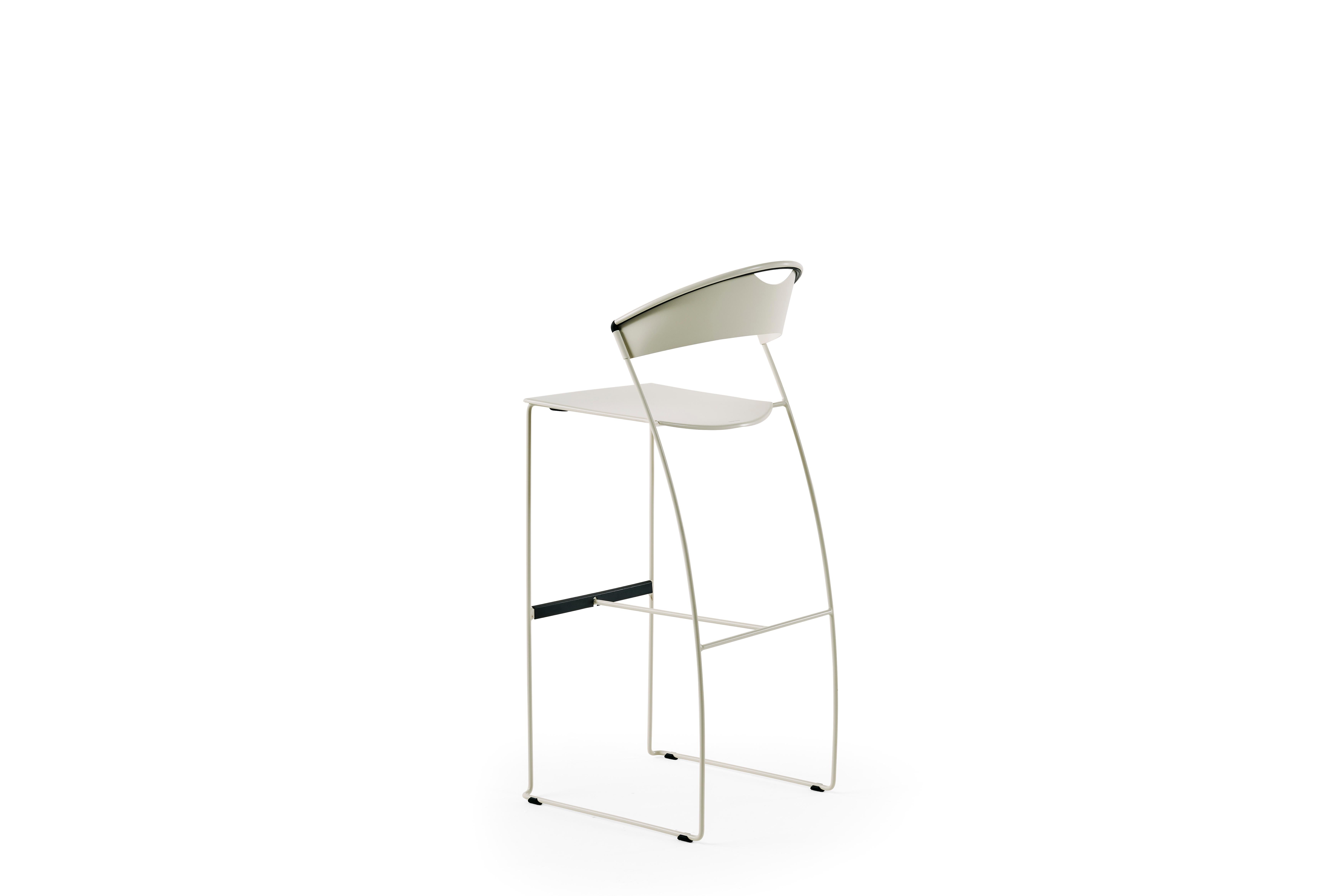 Contemporary Baleri Italia Juliette Bar Stool in Steel by Hannes Wettstein For Sale