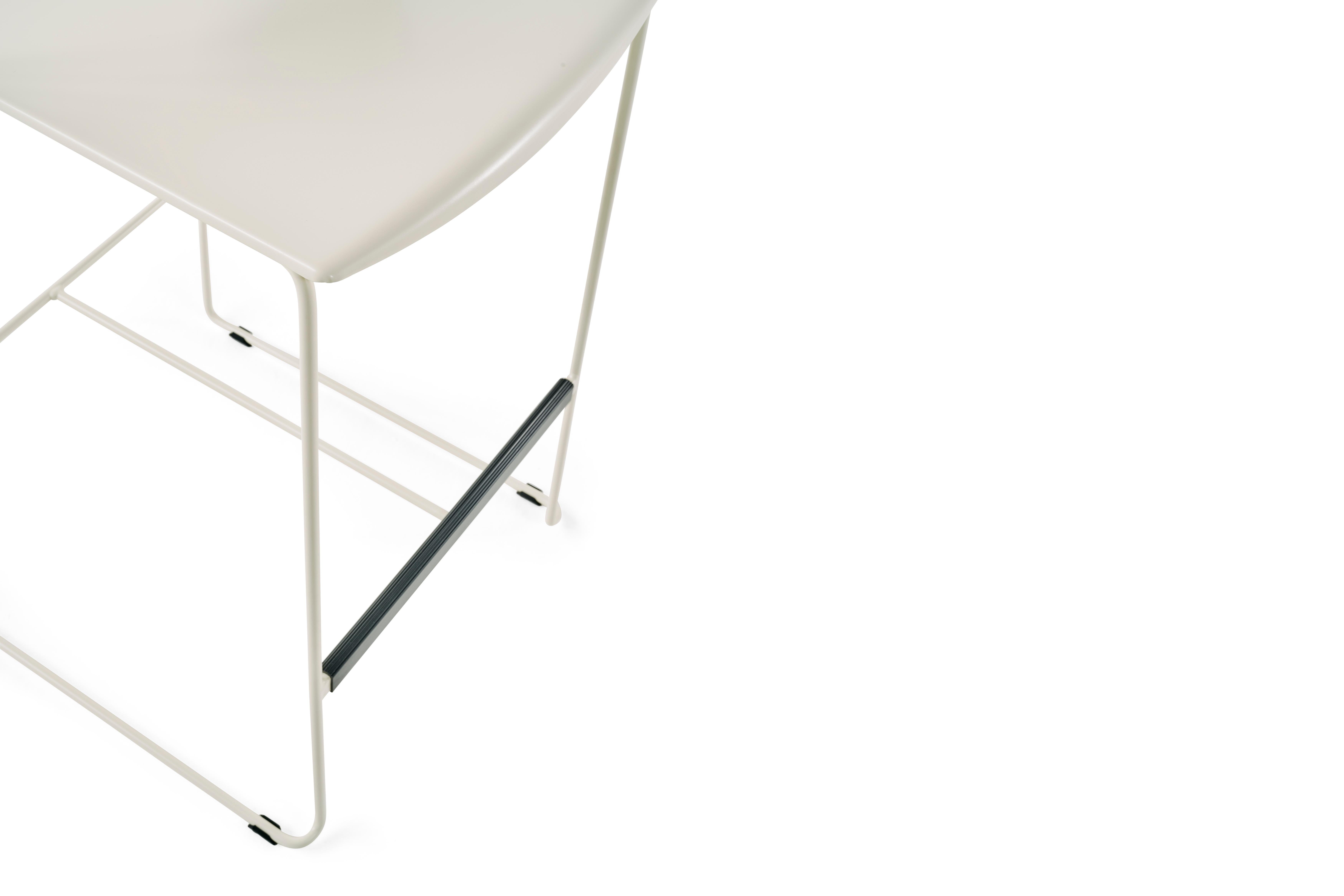 Baleri Italia Juliette Bar Stool in Steel by Hannes Wettstein For Sale 3