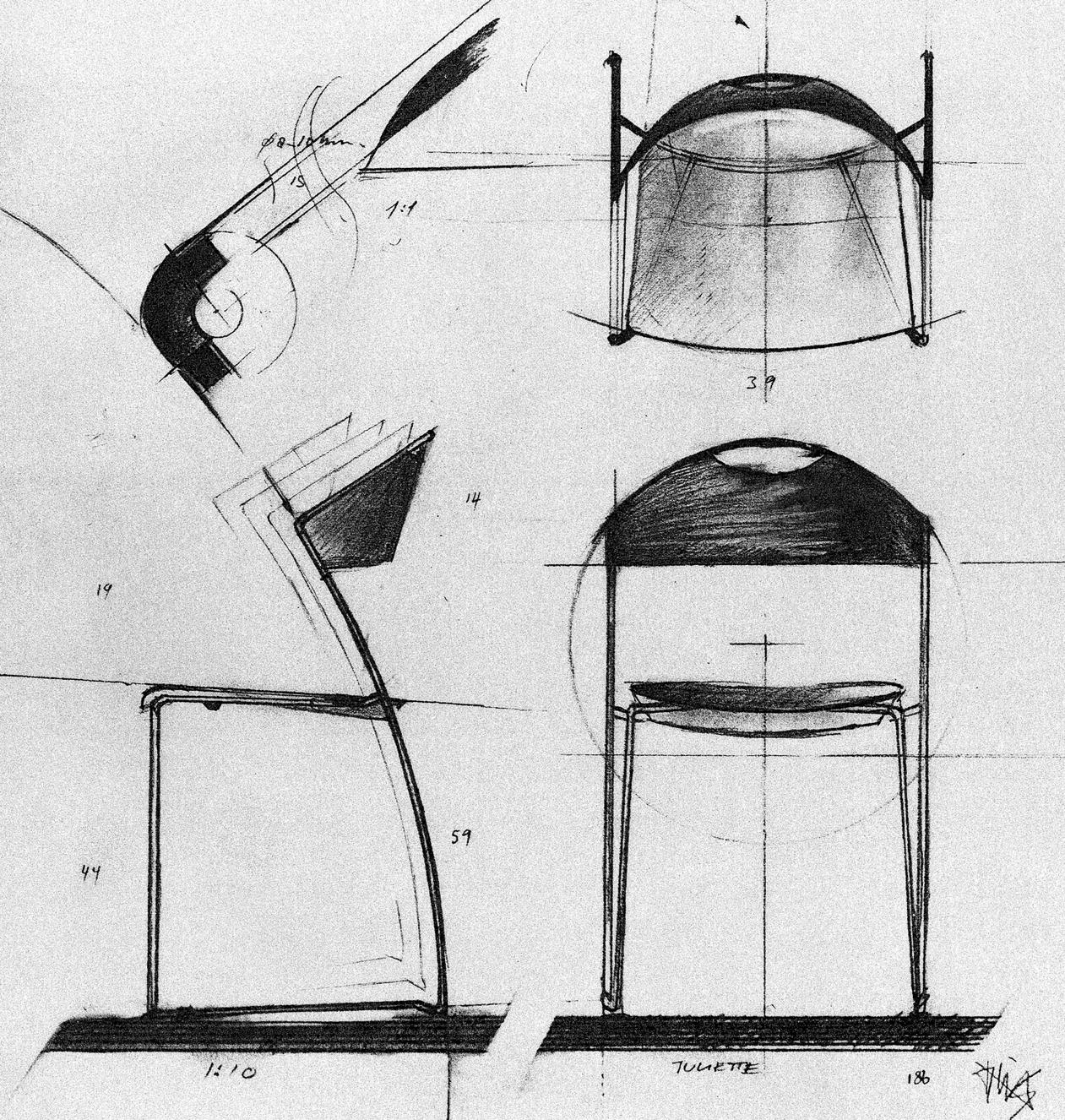 Periodo contemporaneo Baleri Italia Juliette Kitchen Stool in Steel by Hannes Wettstein in vendita