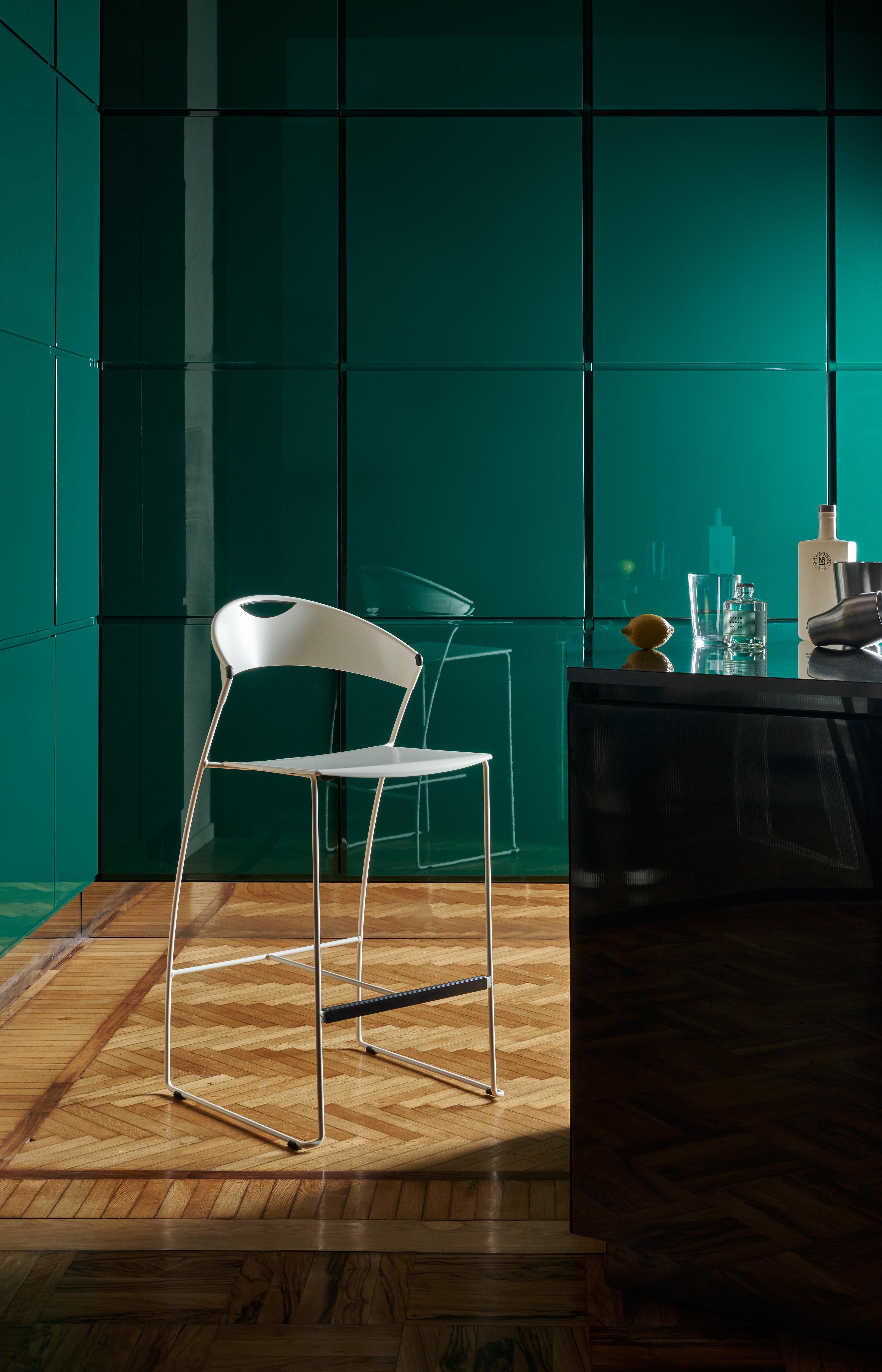 Baleri Italia Juliette Kitchen Stool in Steel by Hannes Wettstein in vendita 2