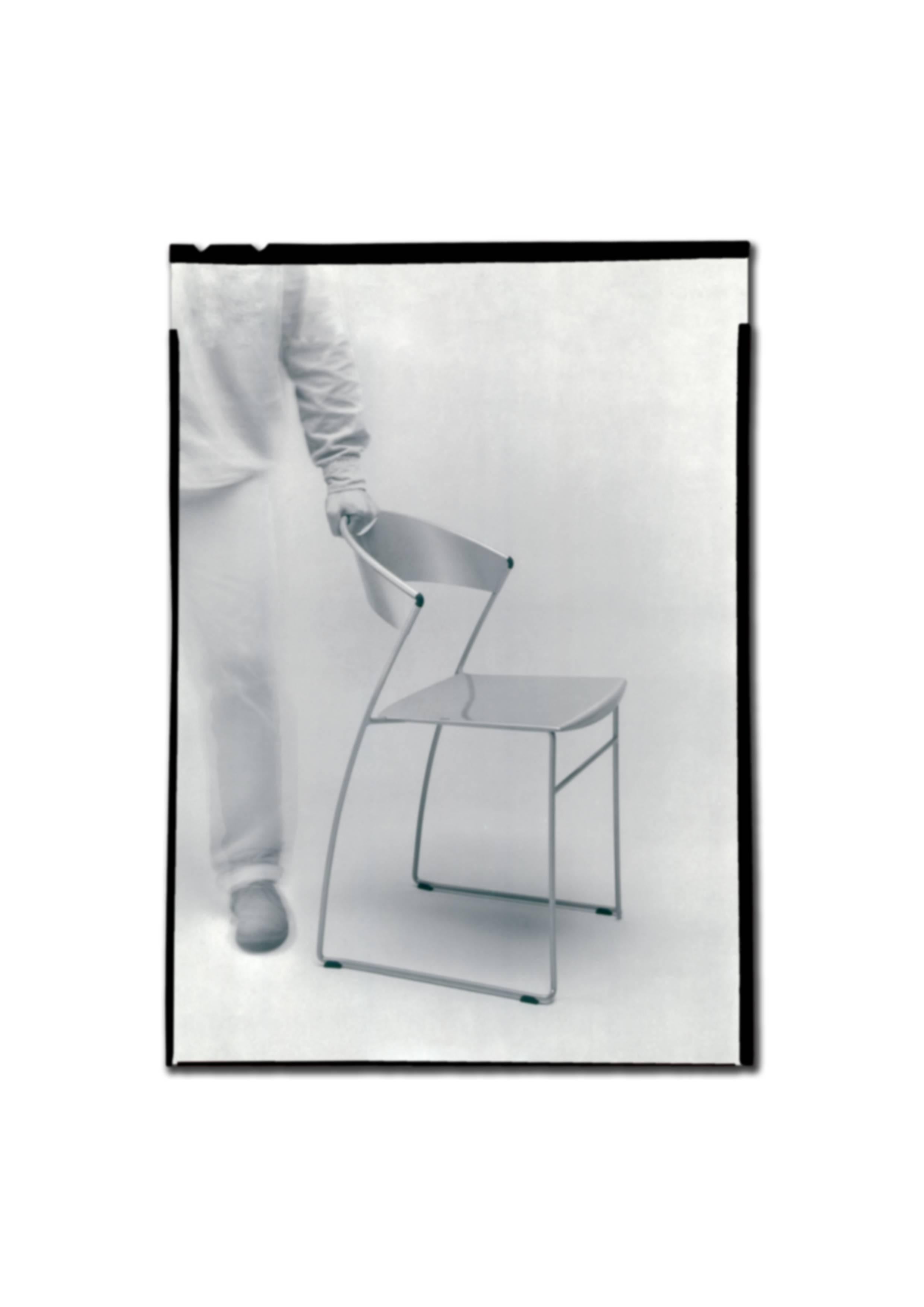 Baleri Italia Juliette Stackable Chair in Black Steel by Hannes Wettstein 5