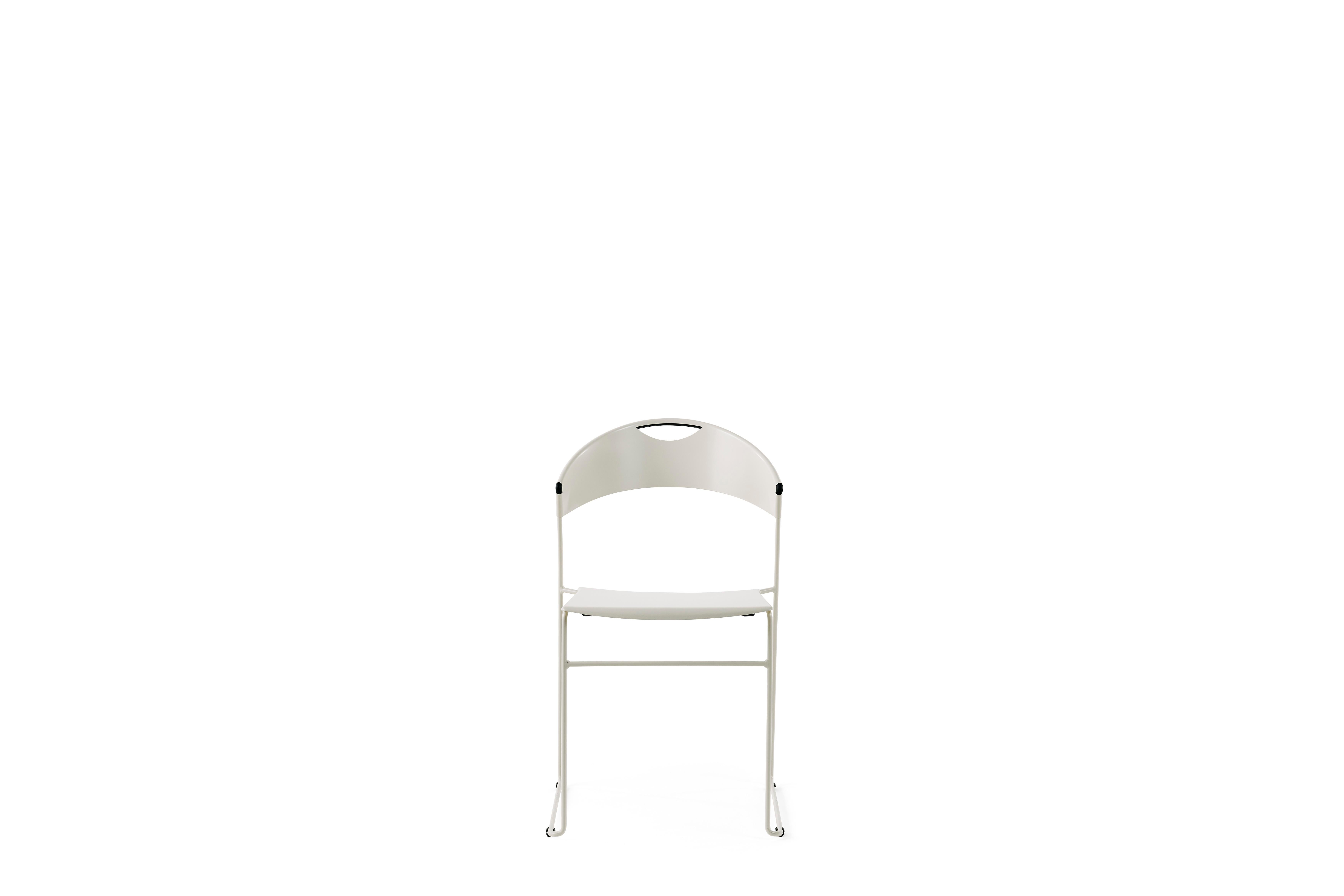 Baleri Italia Juliette Stackable Chair in Steel by Hannes Wettstein For Sale 3