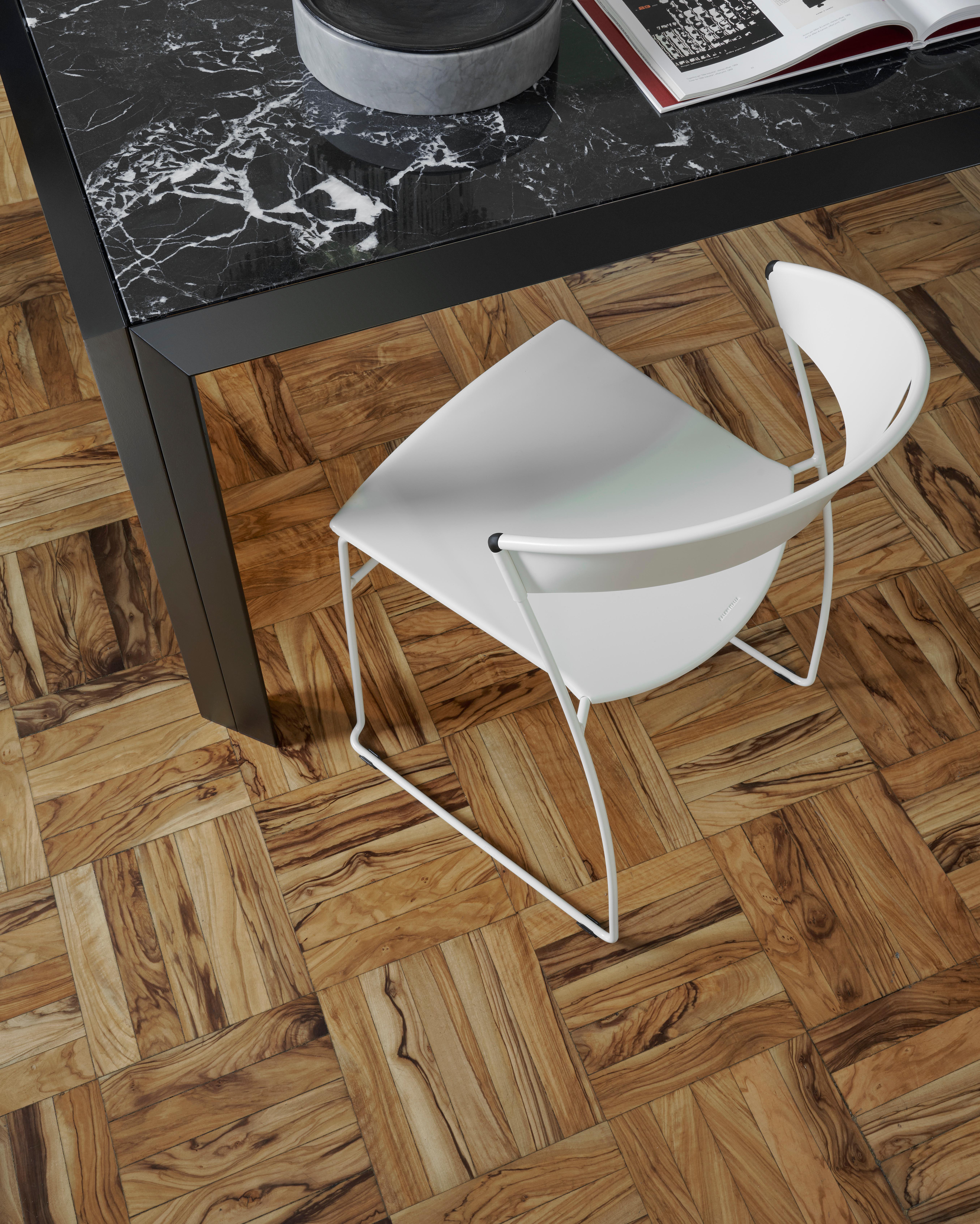 Baleri Italia Juliette Stackable Chair in Steel by Hannes Wettstein For Sale 11