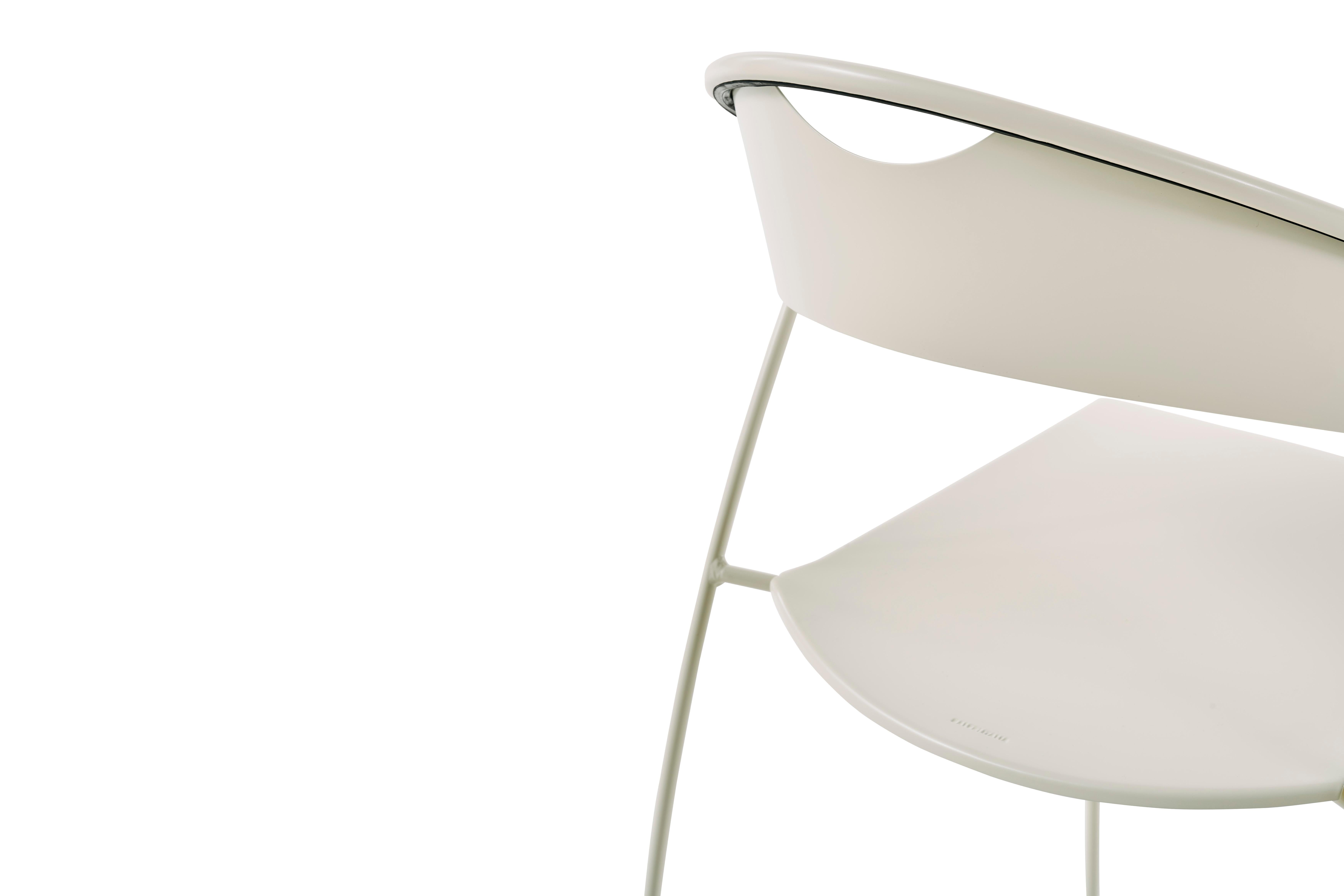 Baleri Italia Juliette Stackable Chair in Steel by Hannes Wettstein For Sale 8