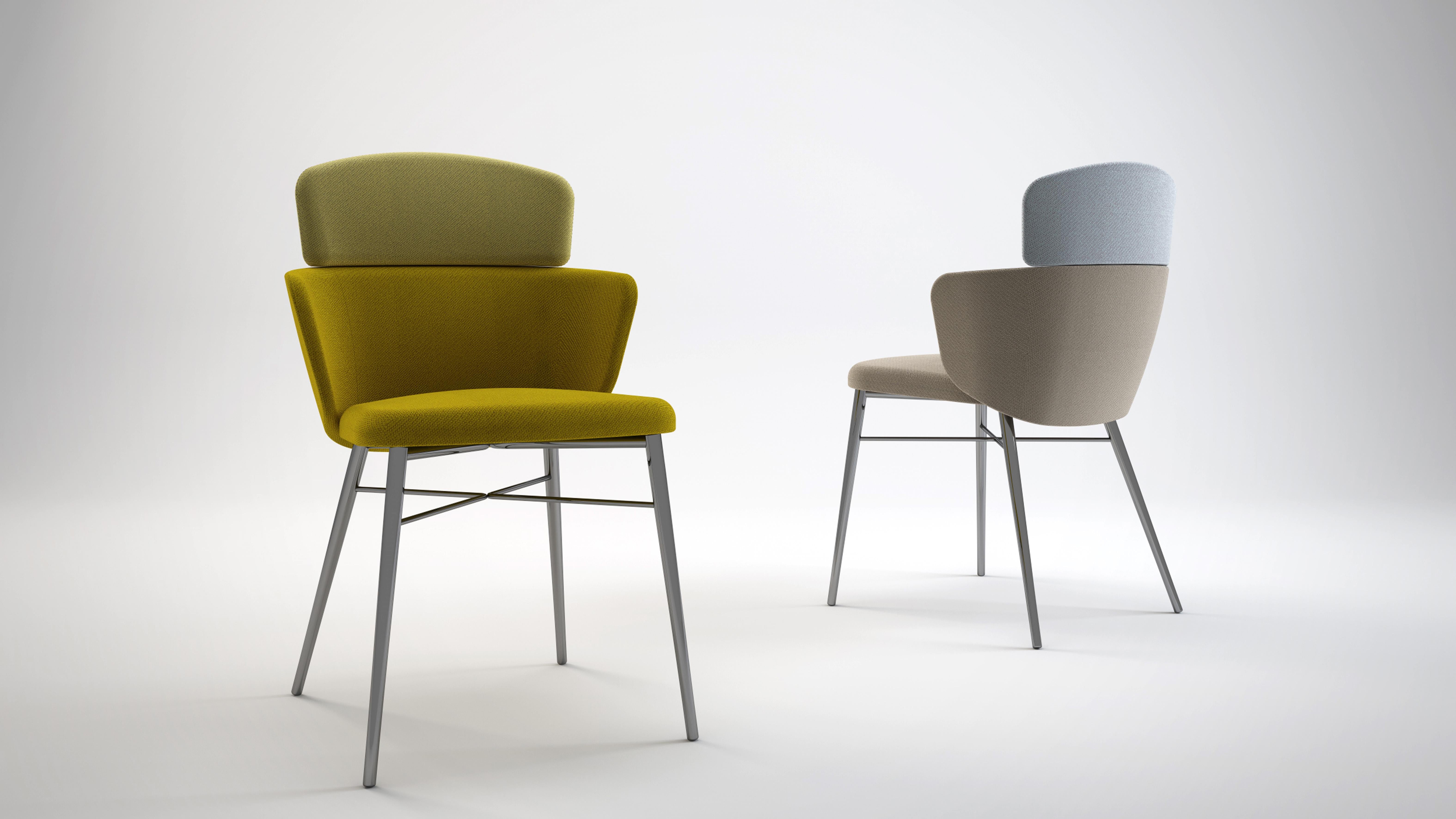Baleri Italia Kin Chair in Green Fabric with Mini Armrests by Radice ...
