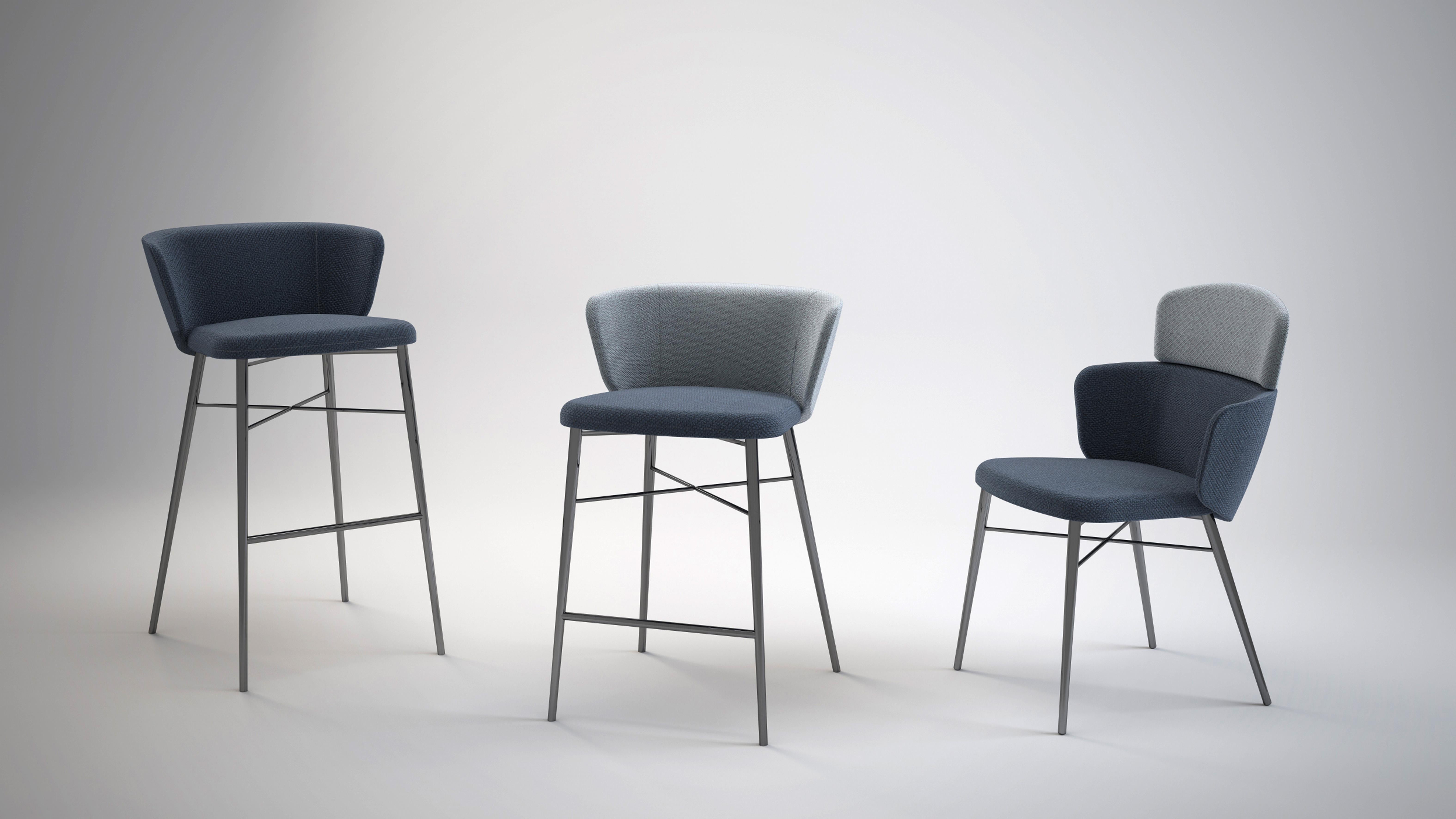 Baleri Italia Kin Chair in Green Fabric with Mini Armrests by Radice ...