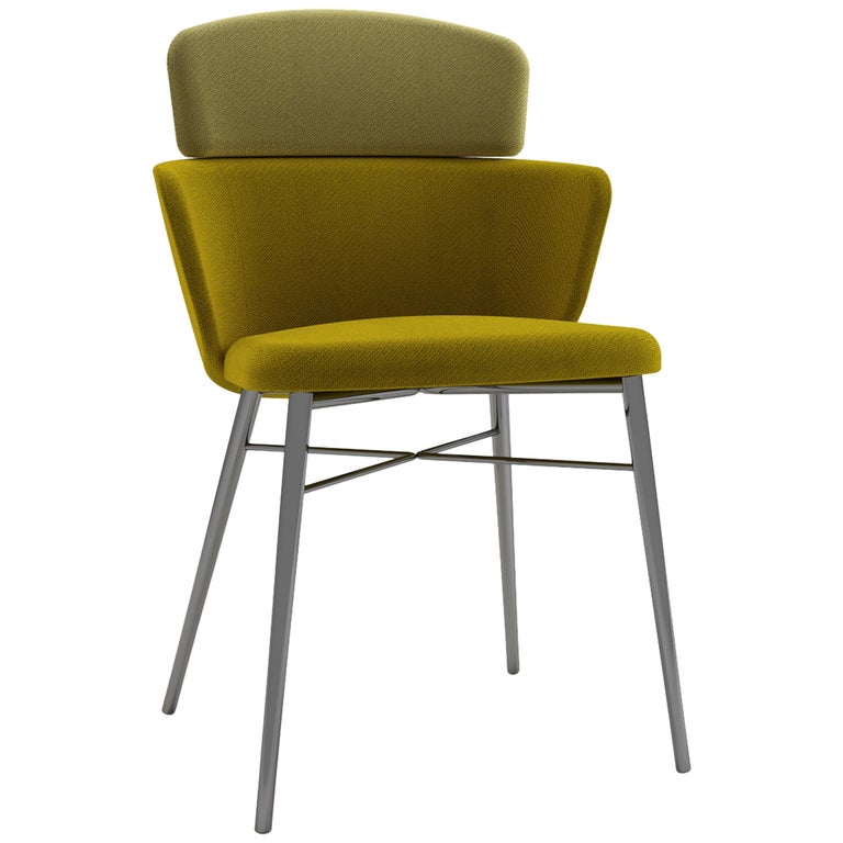 Baleri Italia Kin Chair in Green Fabric with Mini Armrests by Radice Orlandini 1