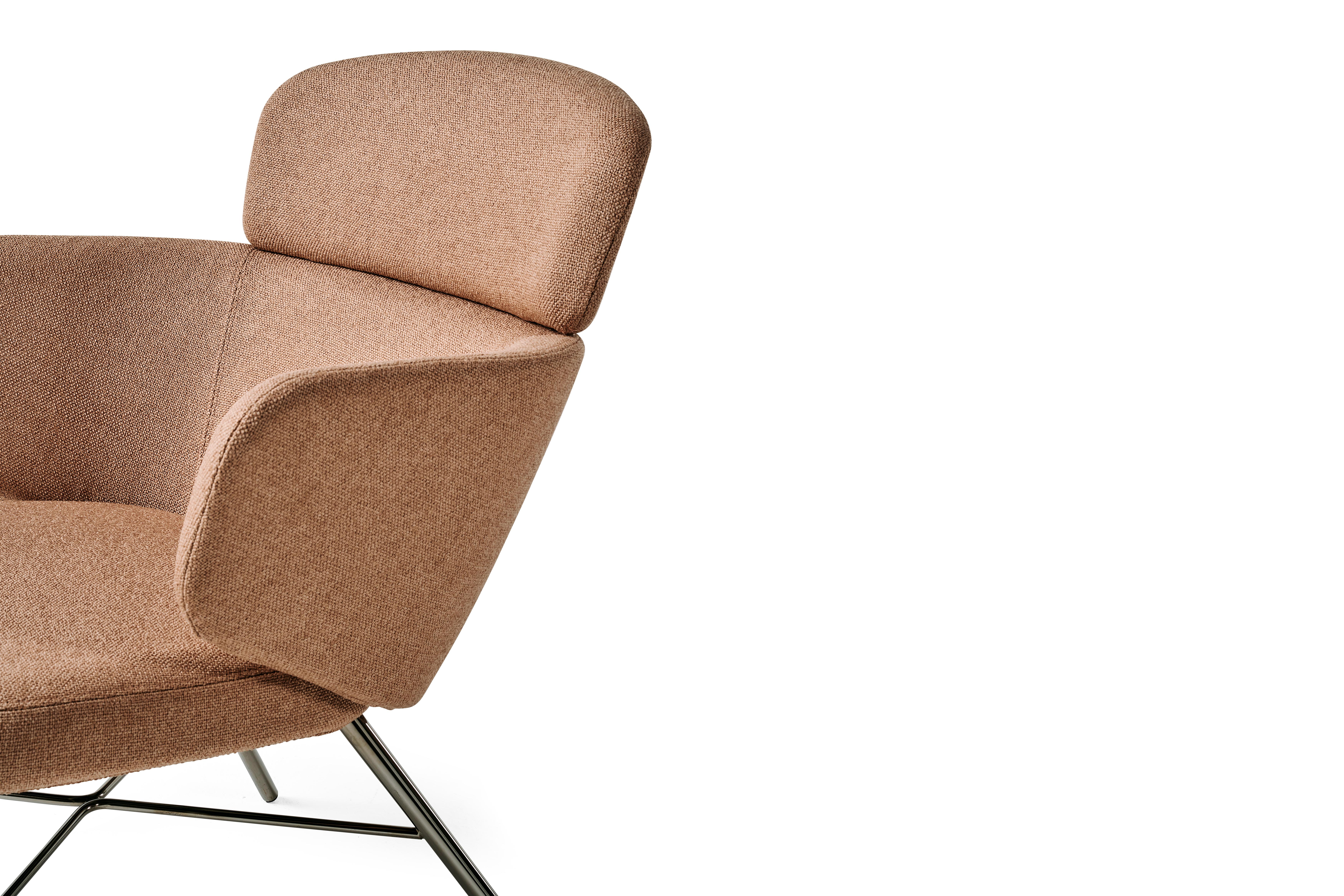 Contemporary Baleri Italia Kin Lounge Armchair in Fabric by Radice Orlandini For Sale