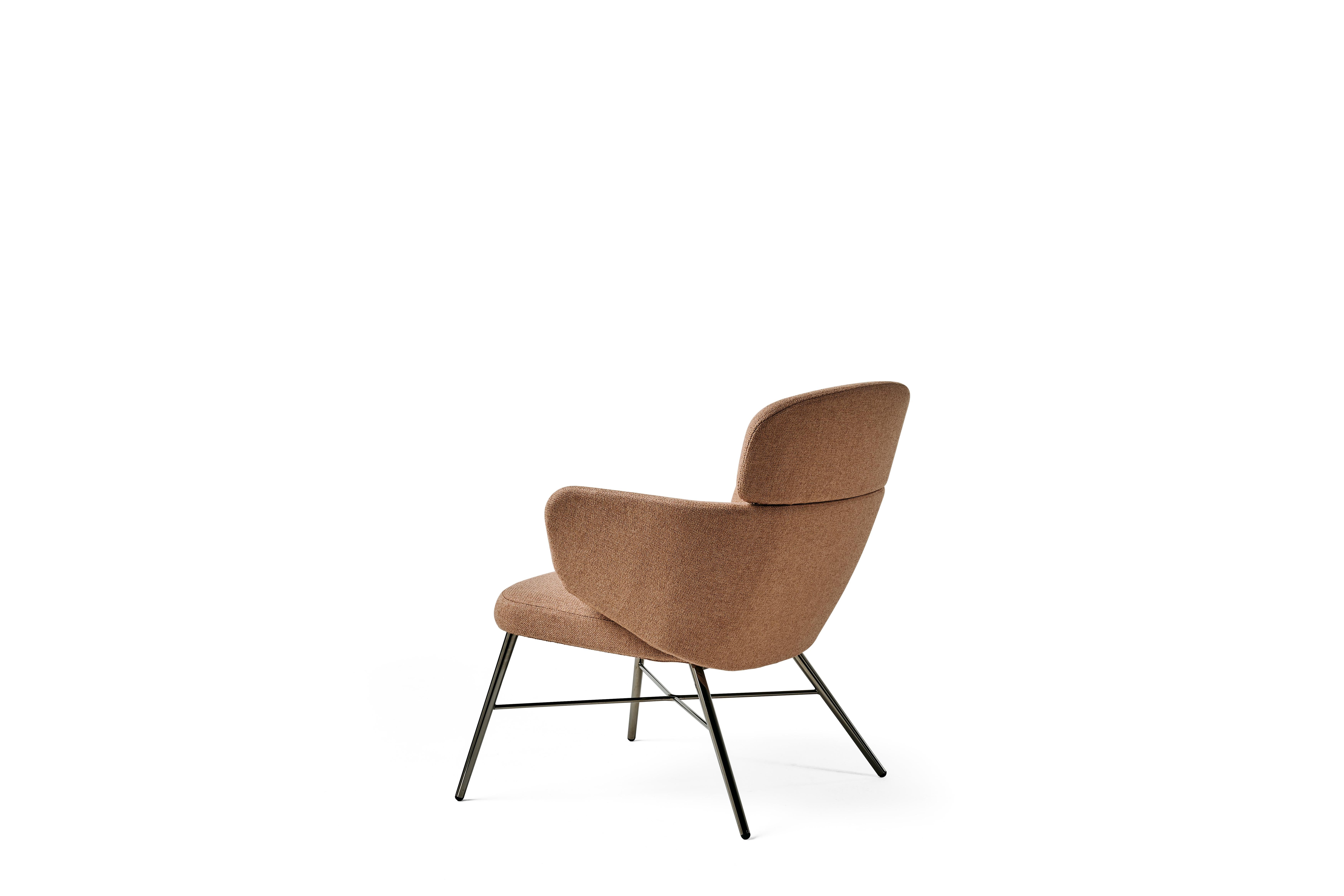 Italian Baleri Italia Kin Lounge Armchair in Fabric by Radice Orlandini For Sale