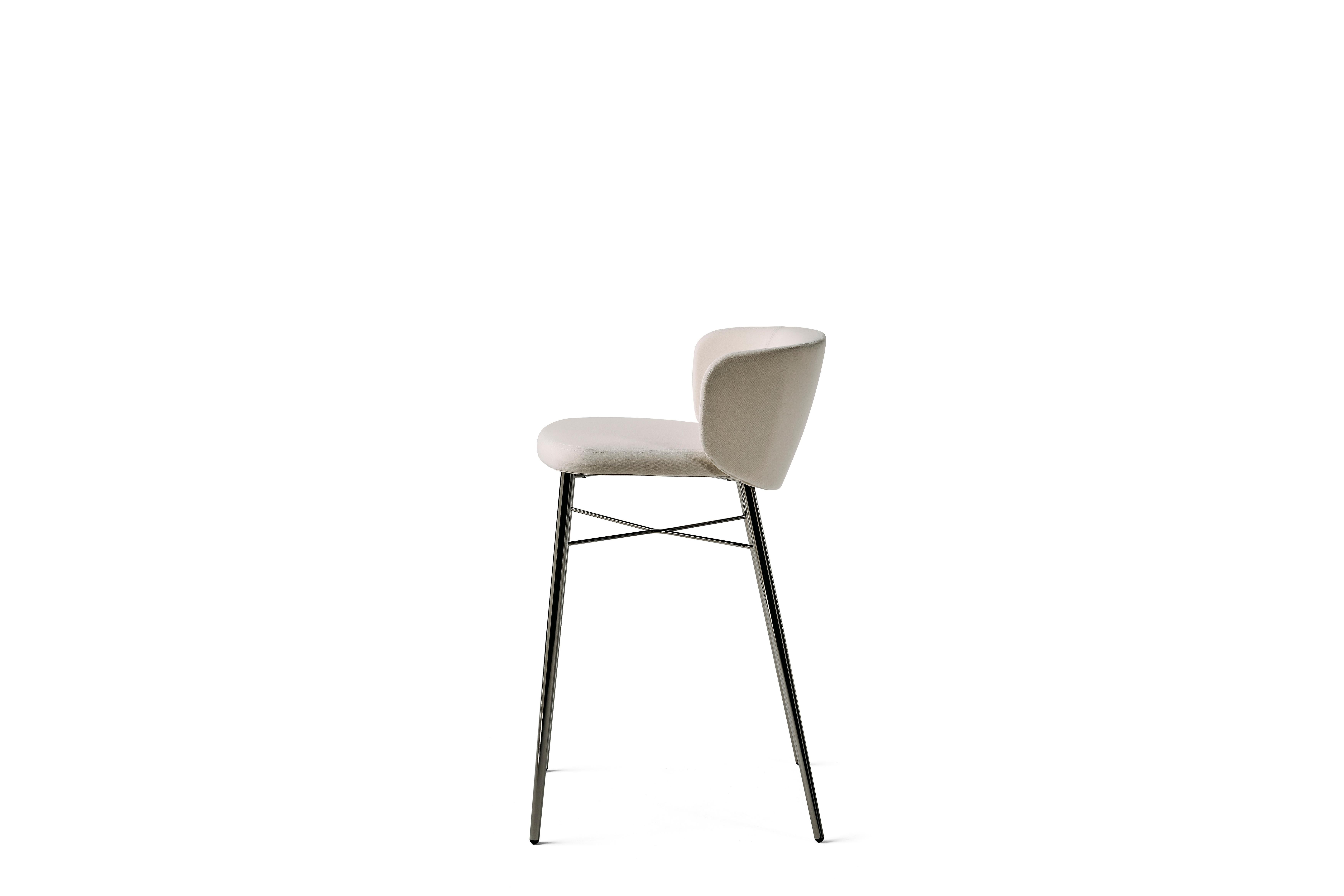 italien Baleri Italia grand tabouret de bar Kin en tissu par Radice Orlandini en vente