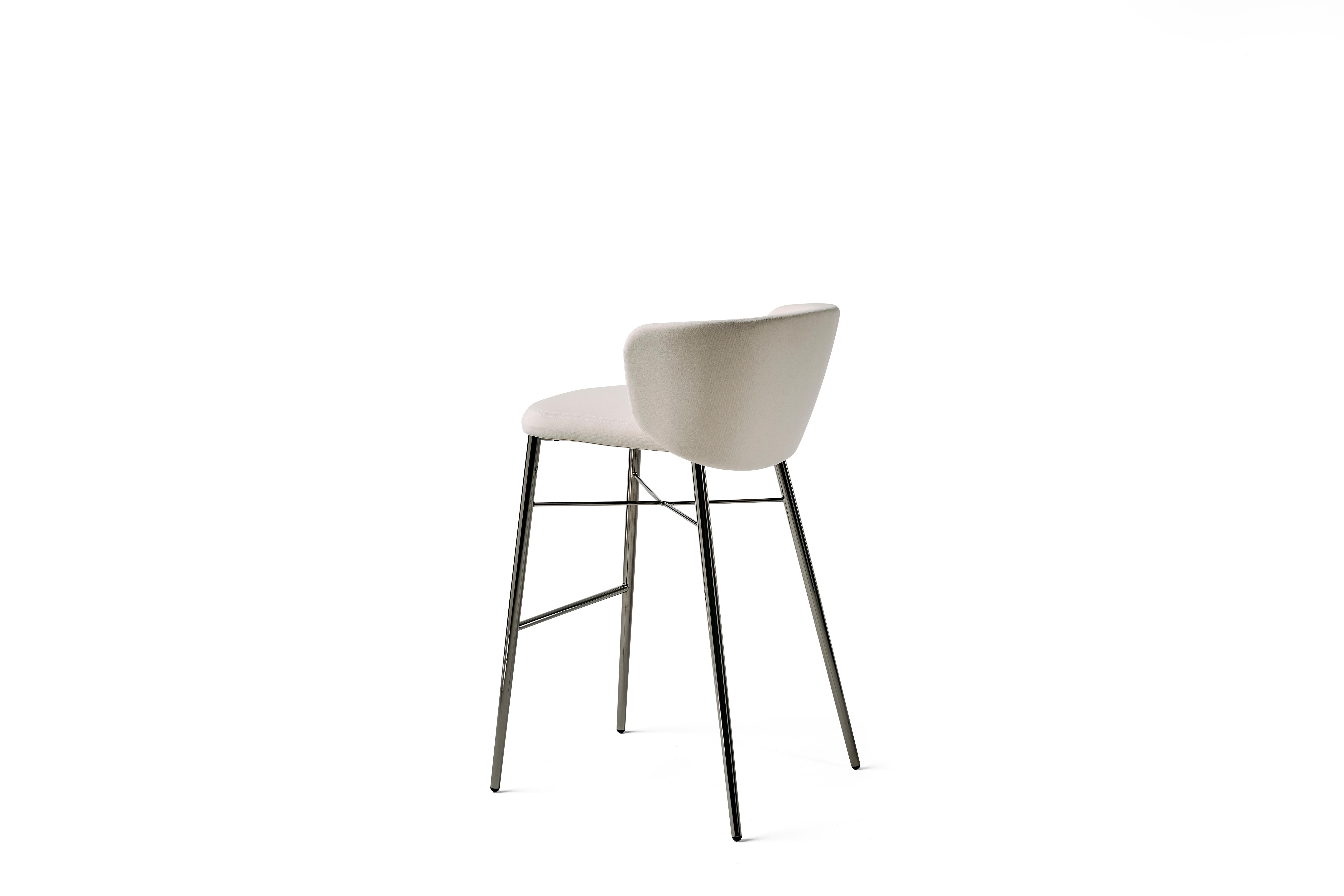 Baleri Italia grand tabouret de bar Kin en tissu par Radice Orlandini Neuf - En vente à Milano, Lombardia