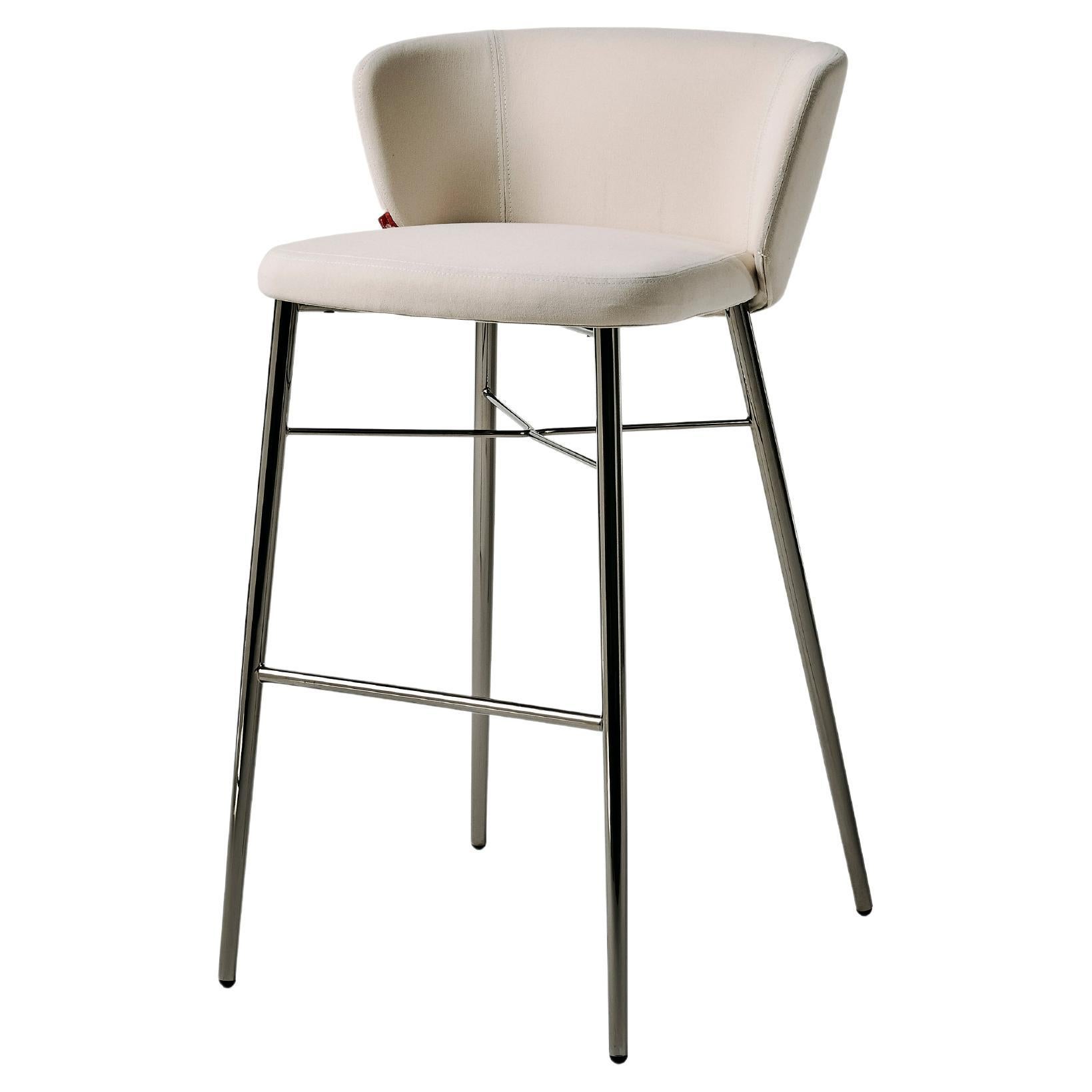 Baleri Italia Large Kin Bar Stool in Fabric by Radice Orlandini