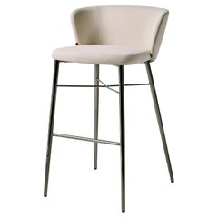 Baleri Italia Large Kin Bar Stool in Fabric by Radice Orlandini
