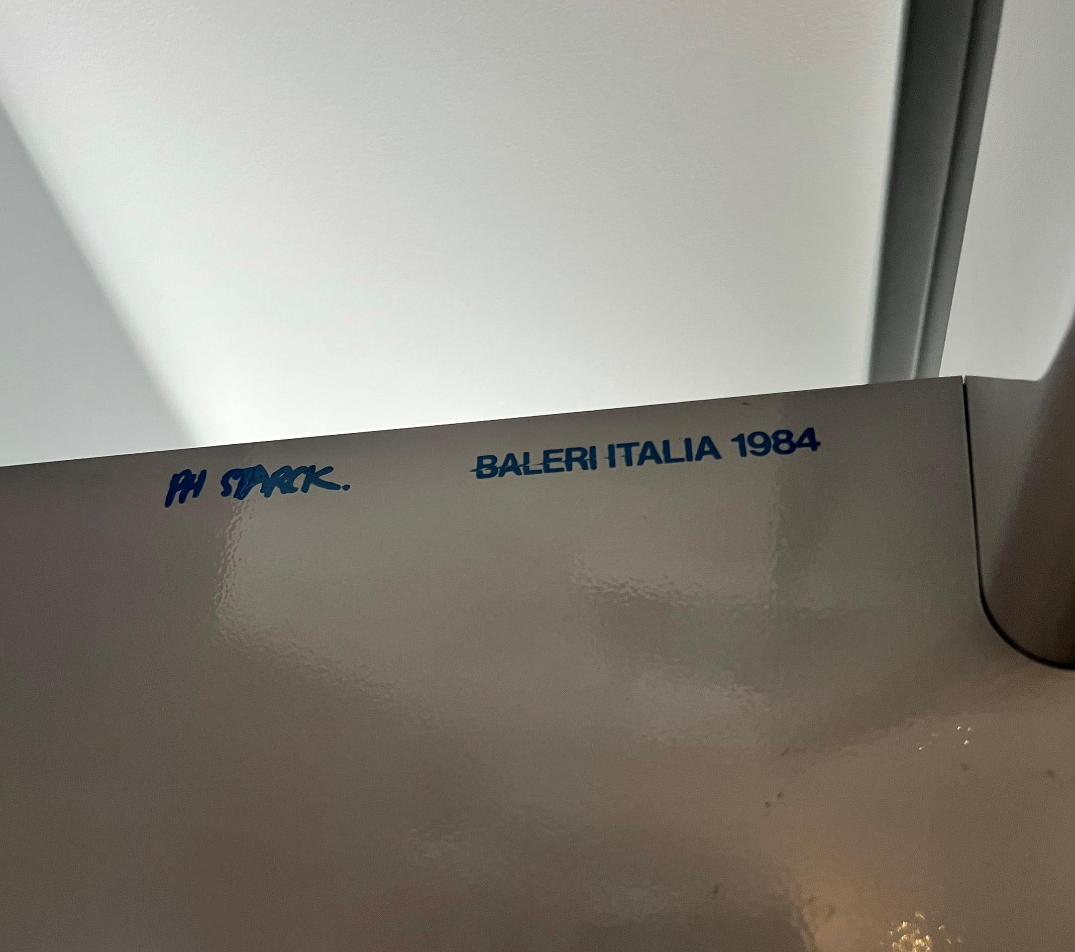 Modern Baleri Italia Mac Gee Bookshelf in Gray Steel by Philippe Starck