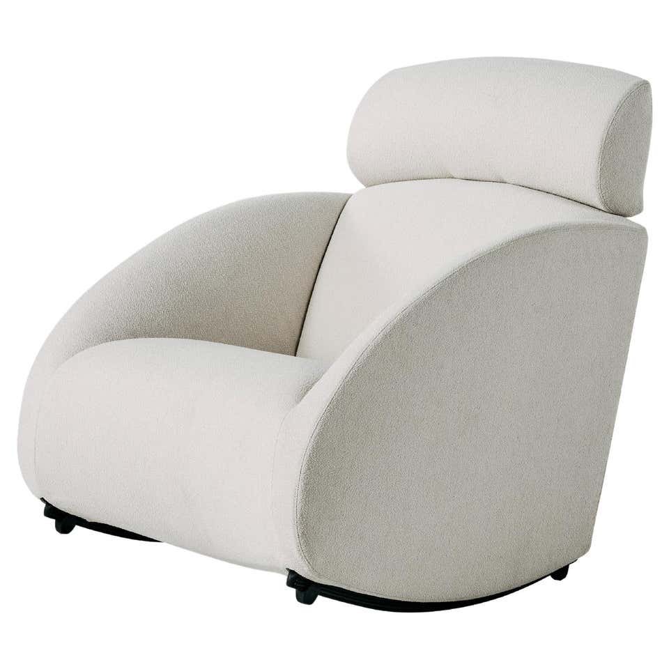 DOOQ! NEW! Organic Modernist Vertigo Armchair in Red and Grey Fabric ...