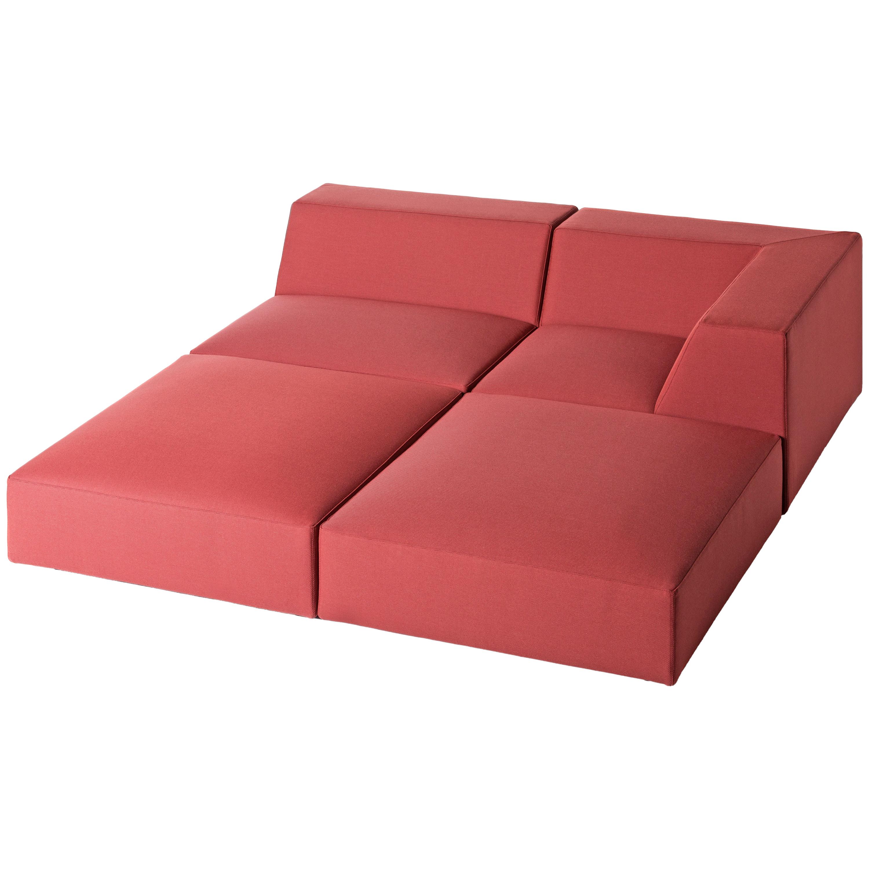 Baleri Italia Mismatch Modular Sofa in Red Fabric by Claesson Koivisto Rune