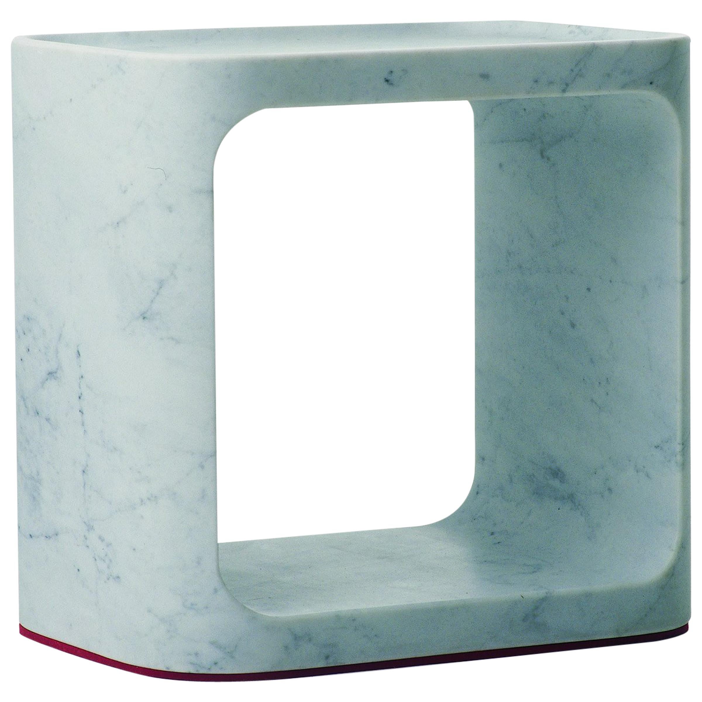 Baleri Italia Plato Side Table in Carrara Marble by Jeff Miller For Sale