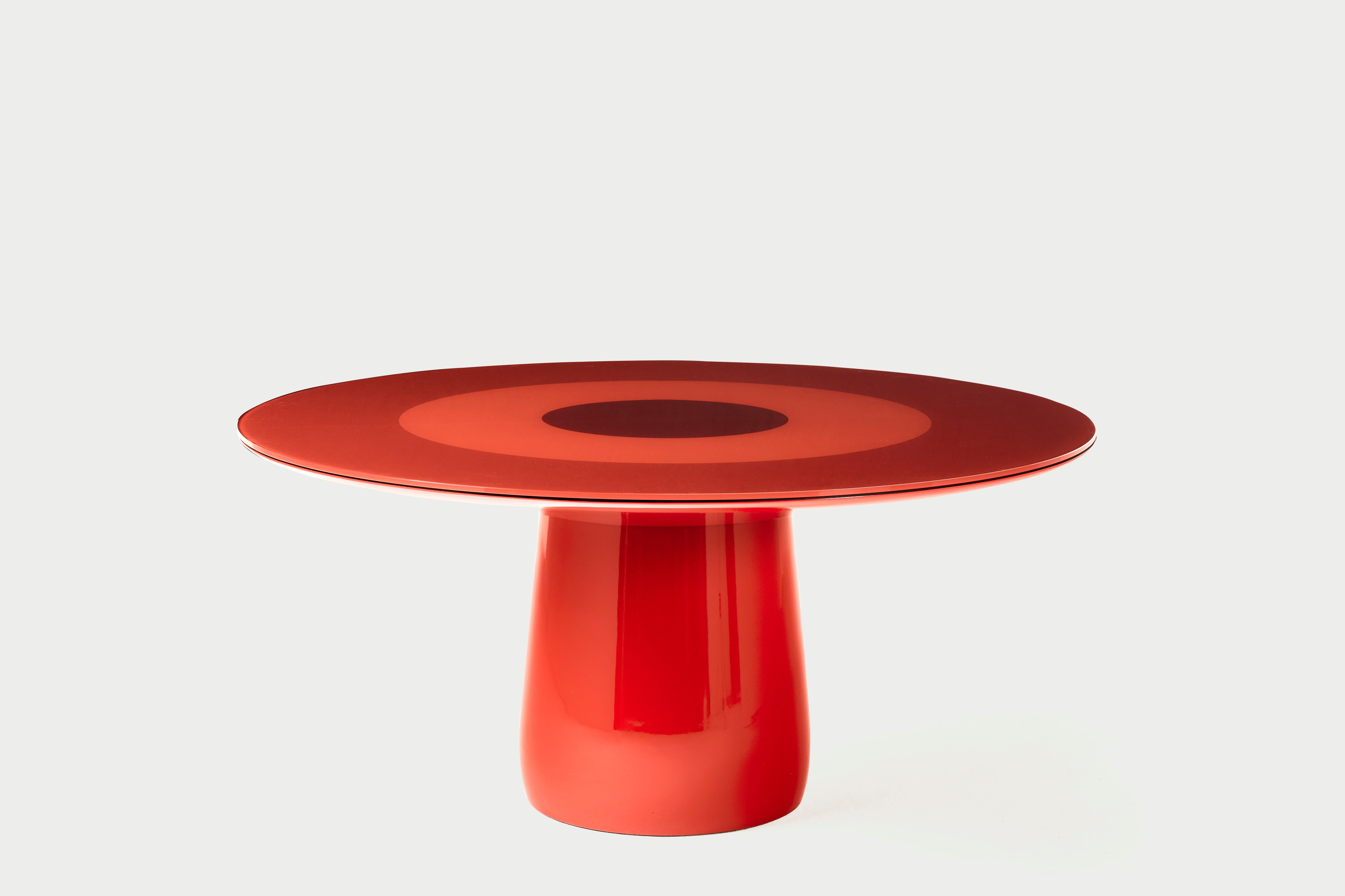 Mesa redonda Baleri Italia, tapa lacada y cristal, Claesson Koivisto Rune en venta 5