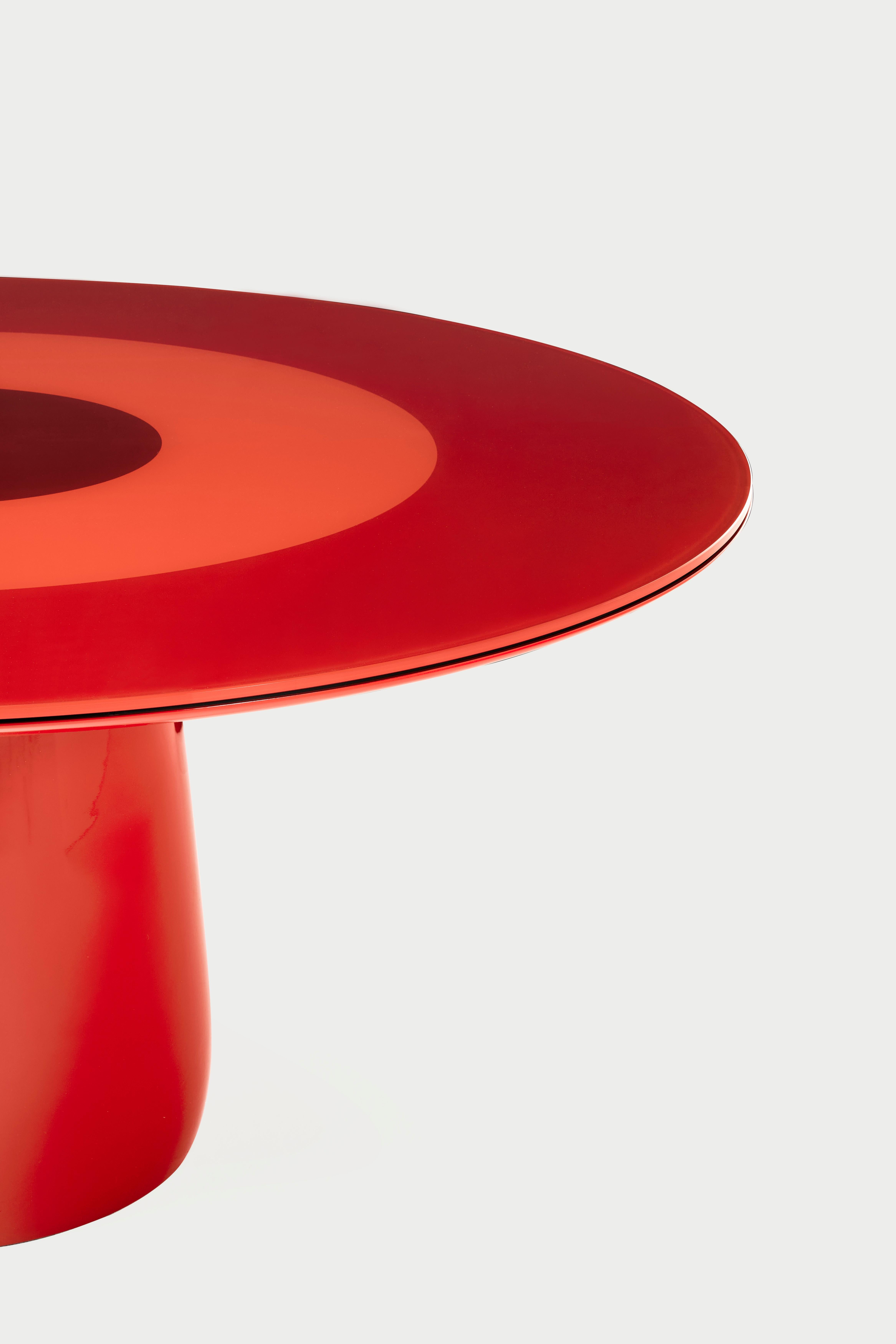 Mesa redonda Baleri Italia, tapa lacada y cristal, Claesson Koivisto Rune en venta 7