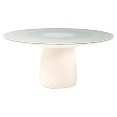 Baleri Italia Roundel Table, Lacquered and Glass Top, Claesson Koivisto Rune