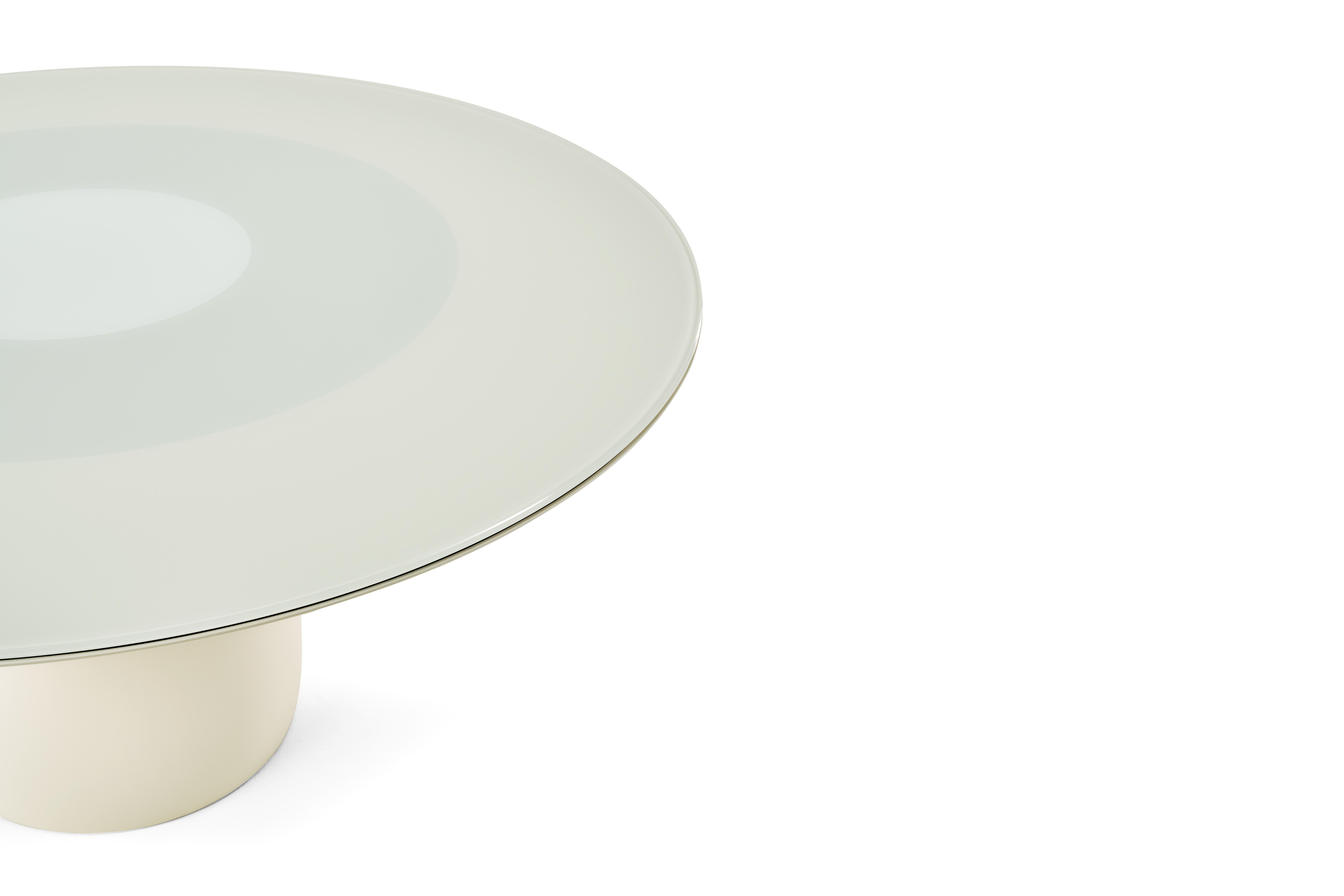 Table ronde Baleri Italia avec plateau en verre blanc, Claesson Koivisto Rune en vente 4