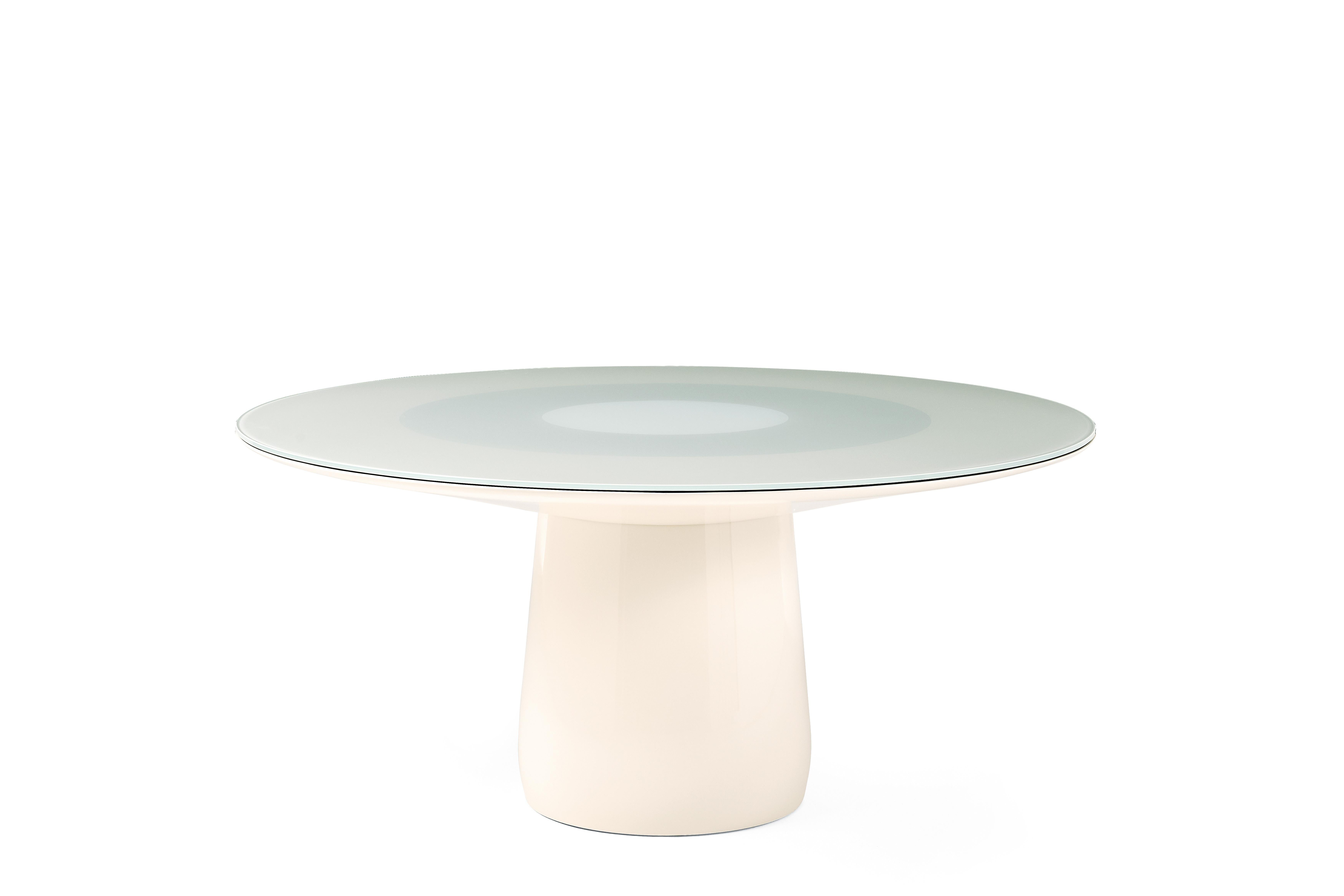 Table ronde Baleri Italia avec plateau en verre blanc, Claesson Koivisto Rune en vente 1