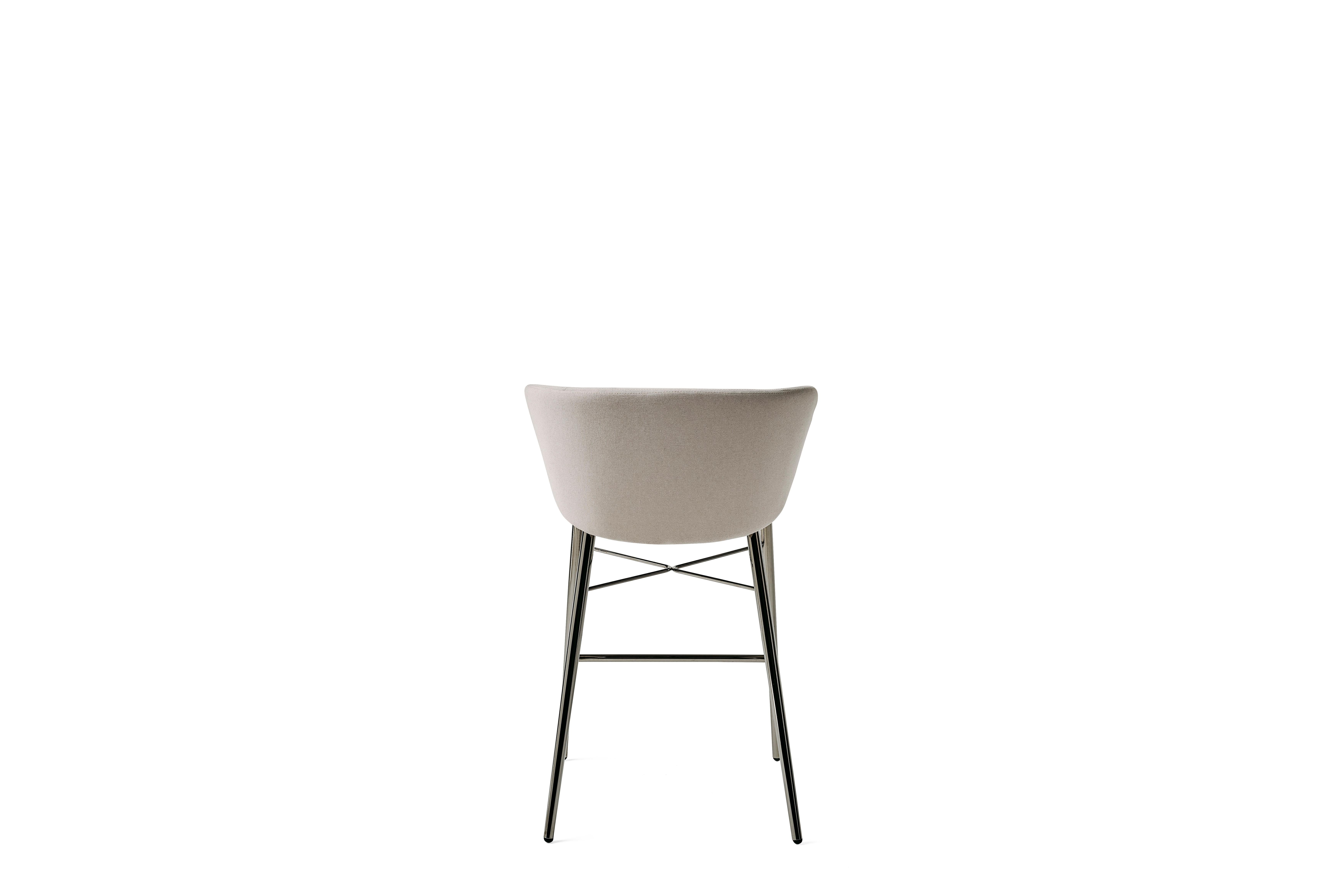 Baleri Italia Small Kin Kitchen Stool in Fabric by Radice Orlandini In New Condition For Sale In Milano, Lombardia