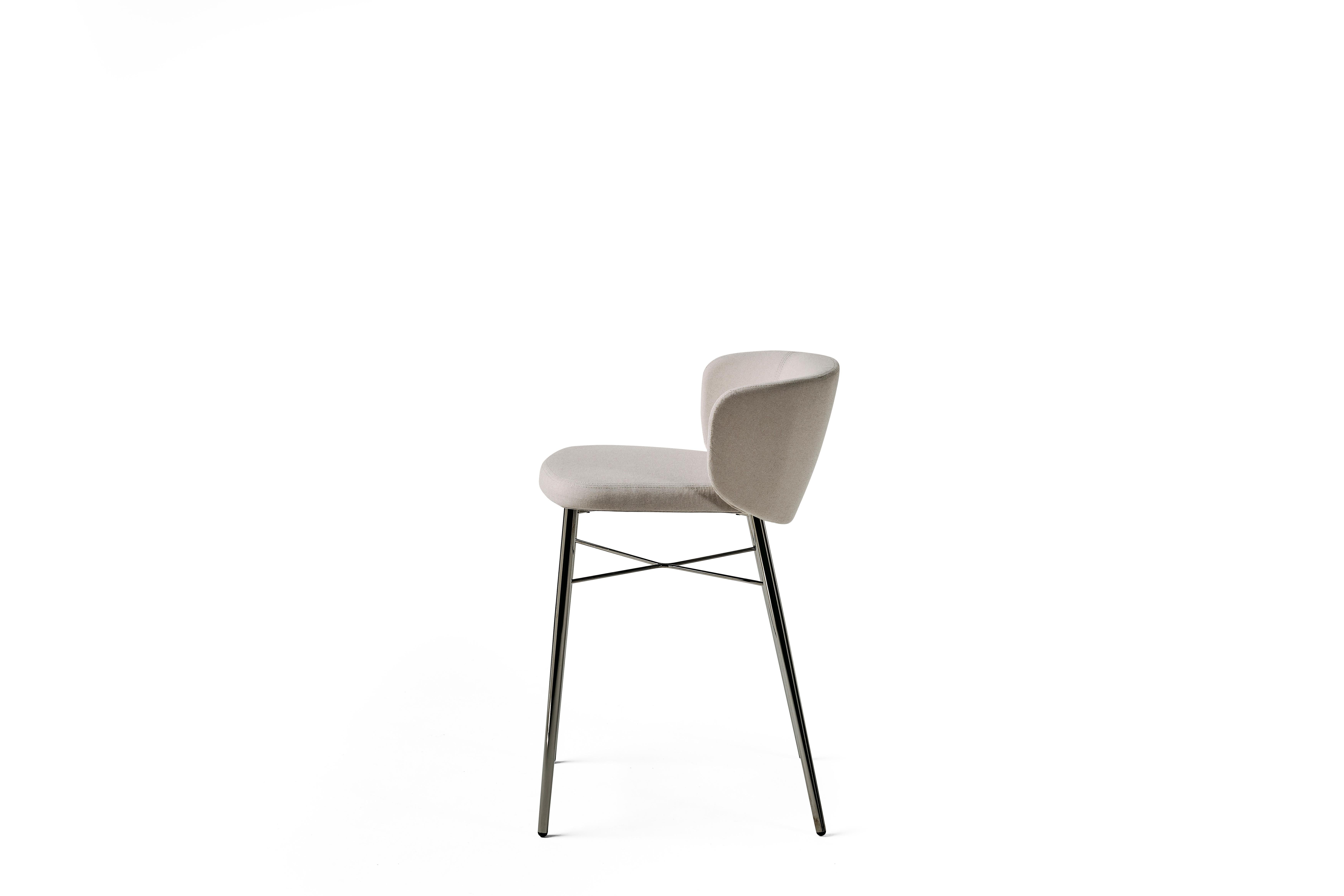 Modern Baleri Italia Small Kin Kitchen Stool in Fabric by Radice Orlandini For Sale