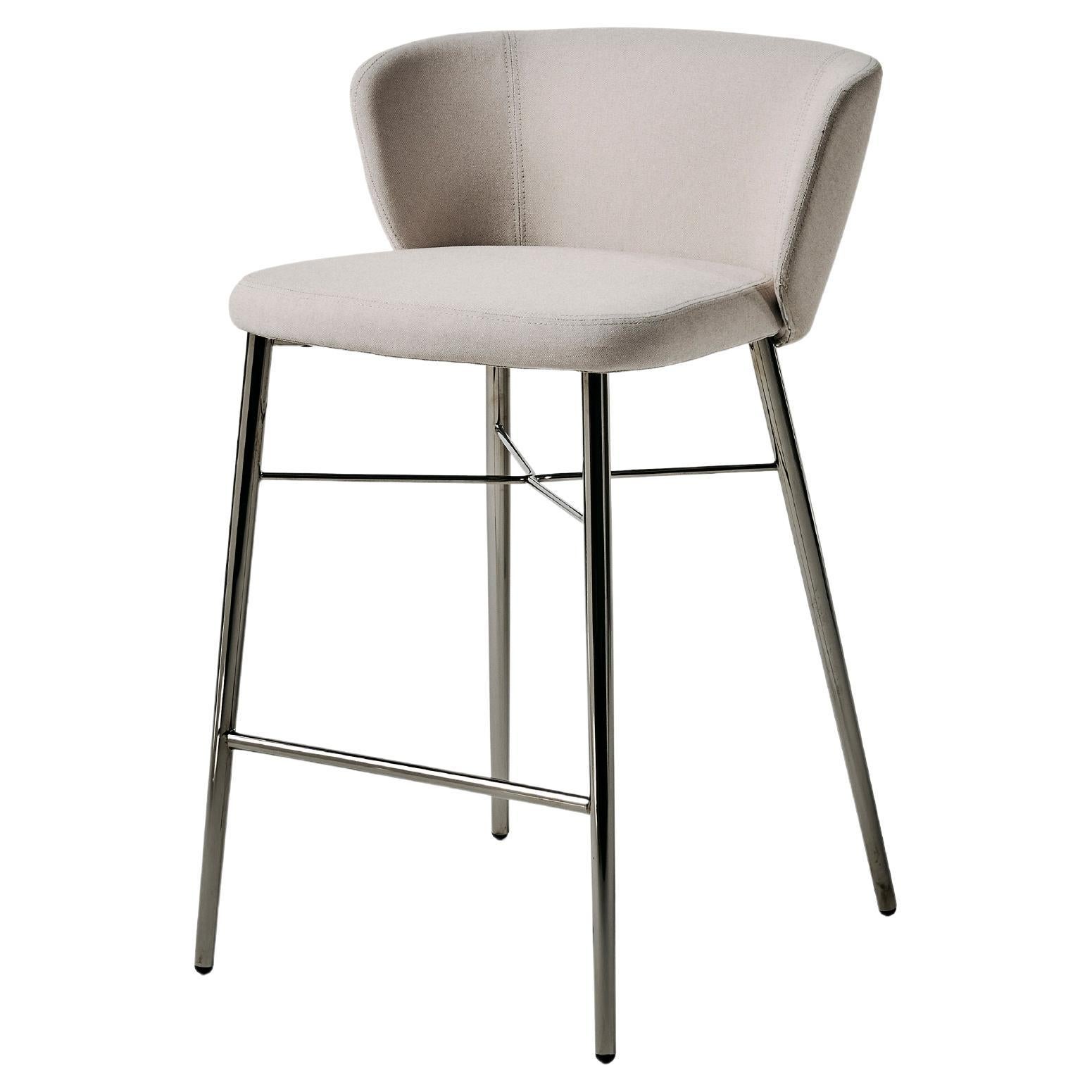 Baleri Italia Small Kin Kitchen Stool in Fabric by Radice Orlandini For Sale