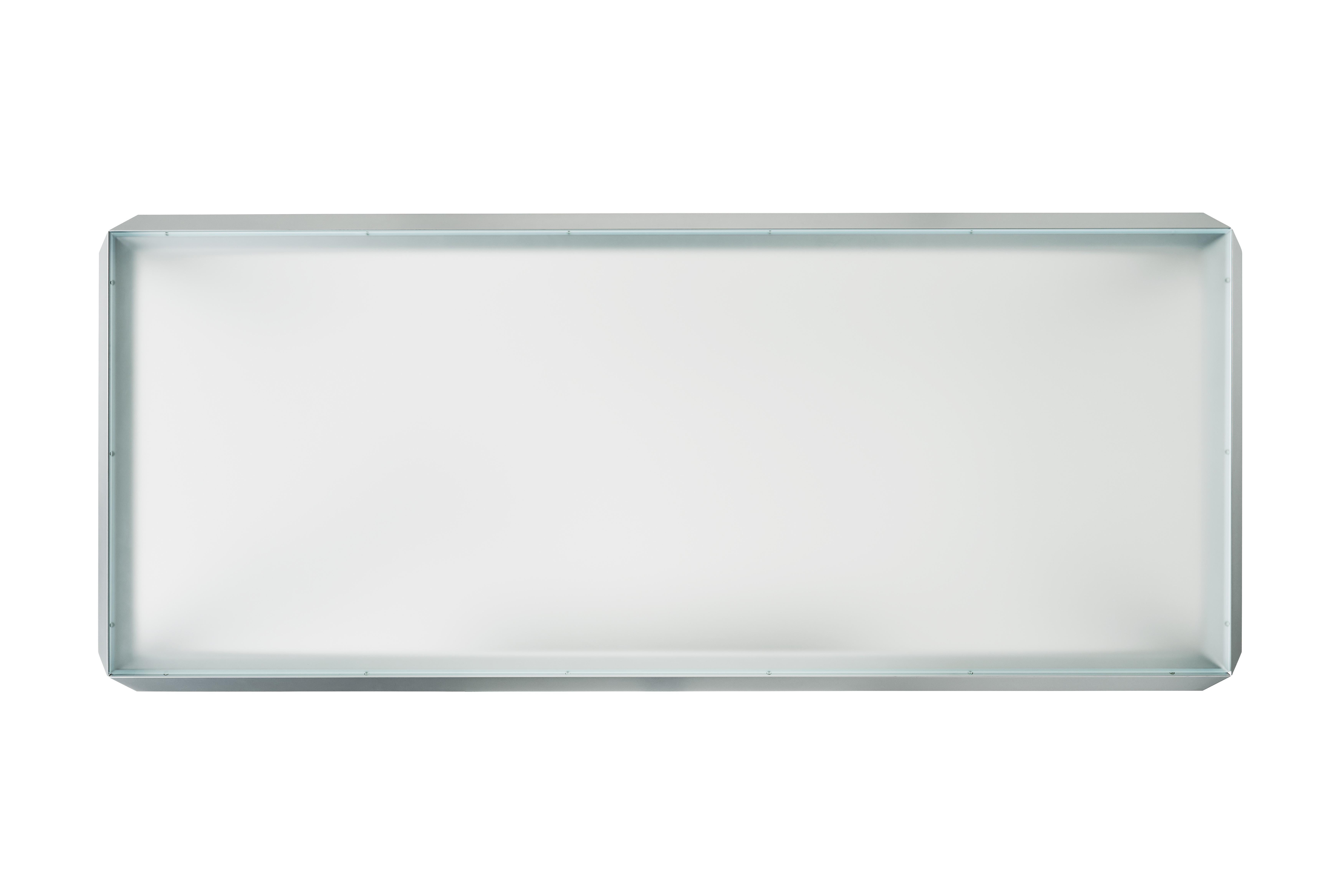 Baleri Italia T-Tisch aus Aluminium mit Kristallplatte von Angelo Mangiarotti im Angebot 1