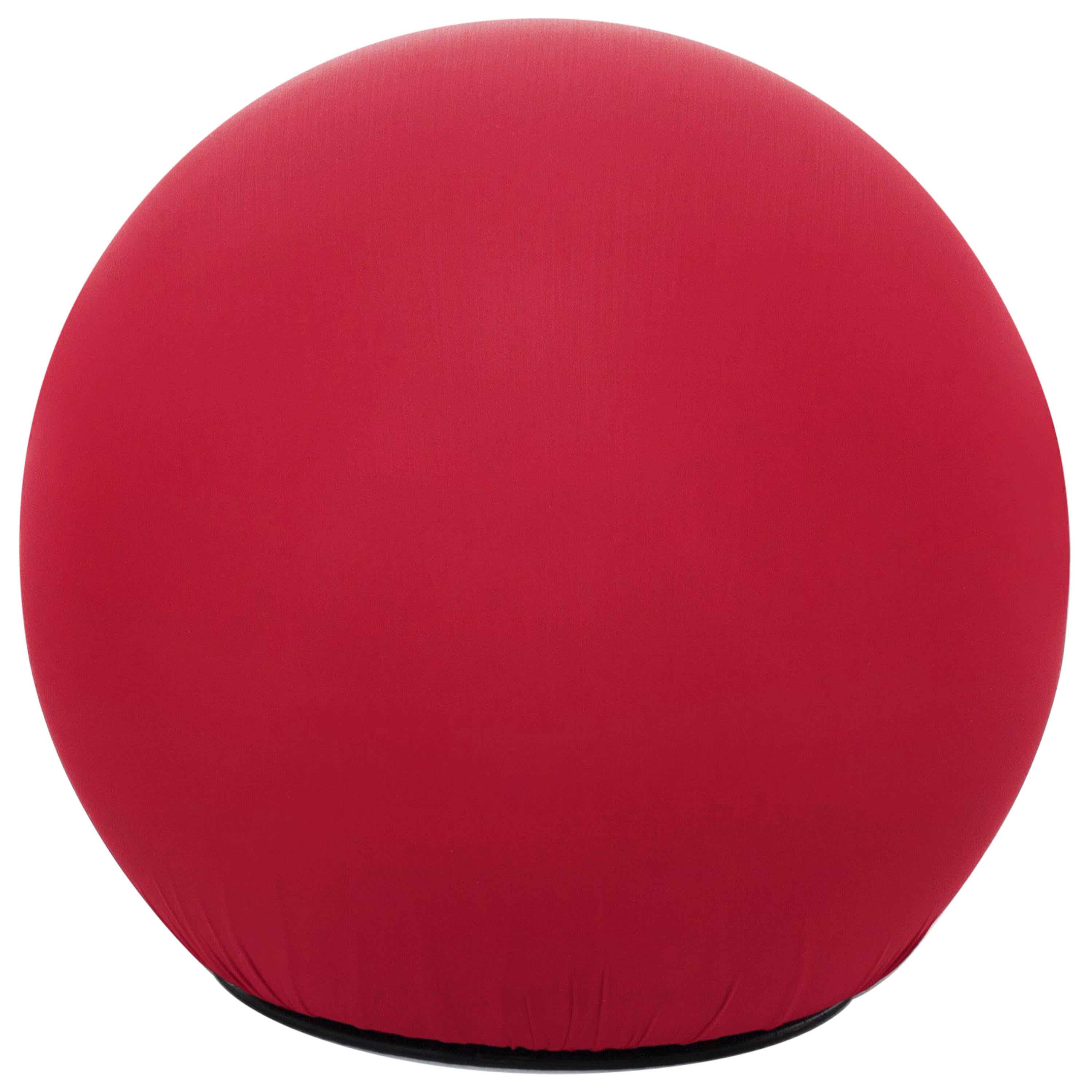 Baleri Italia Tatino Pouf in Red Fabric by Enrico Baleri & Denis Santachiara For Sale