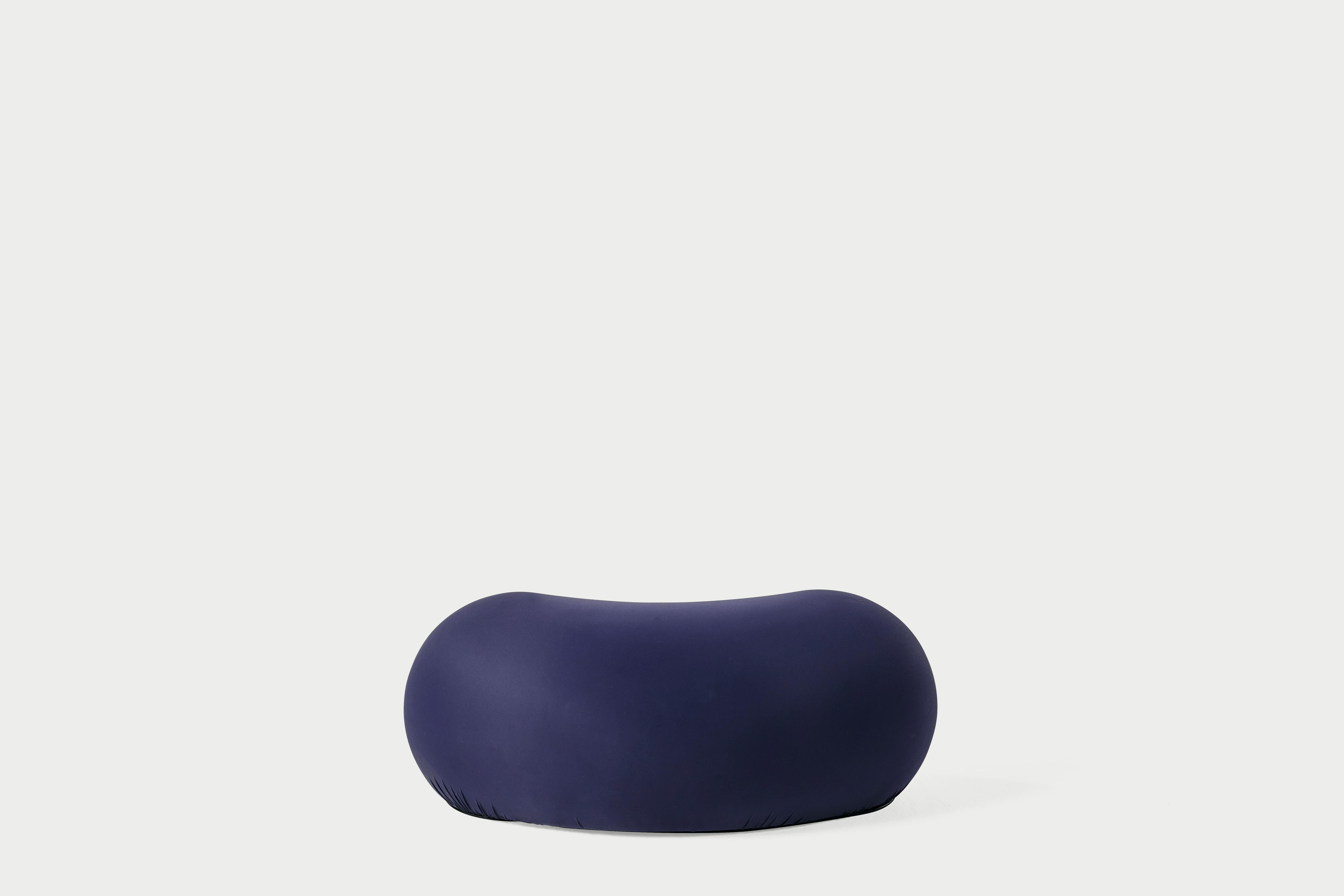 XXIe siècle et contemporain Baleri Italia Tato Bean Pouf en bleu indigo d'Enrico Baleri en vente