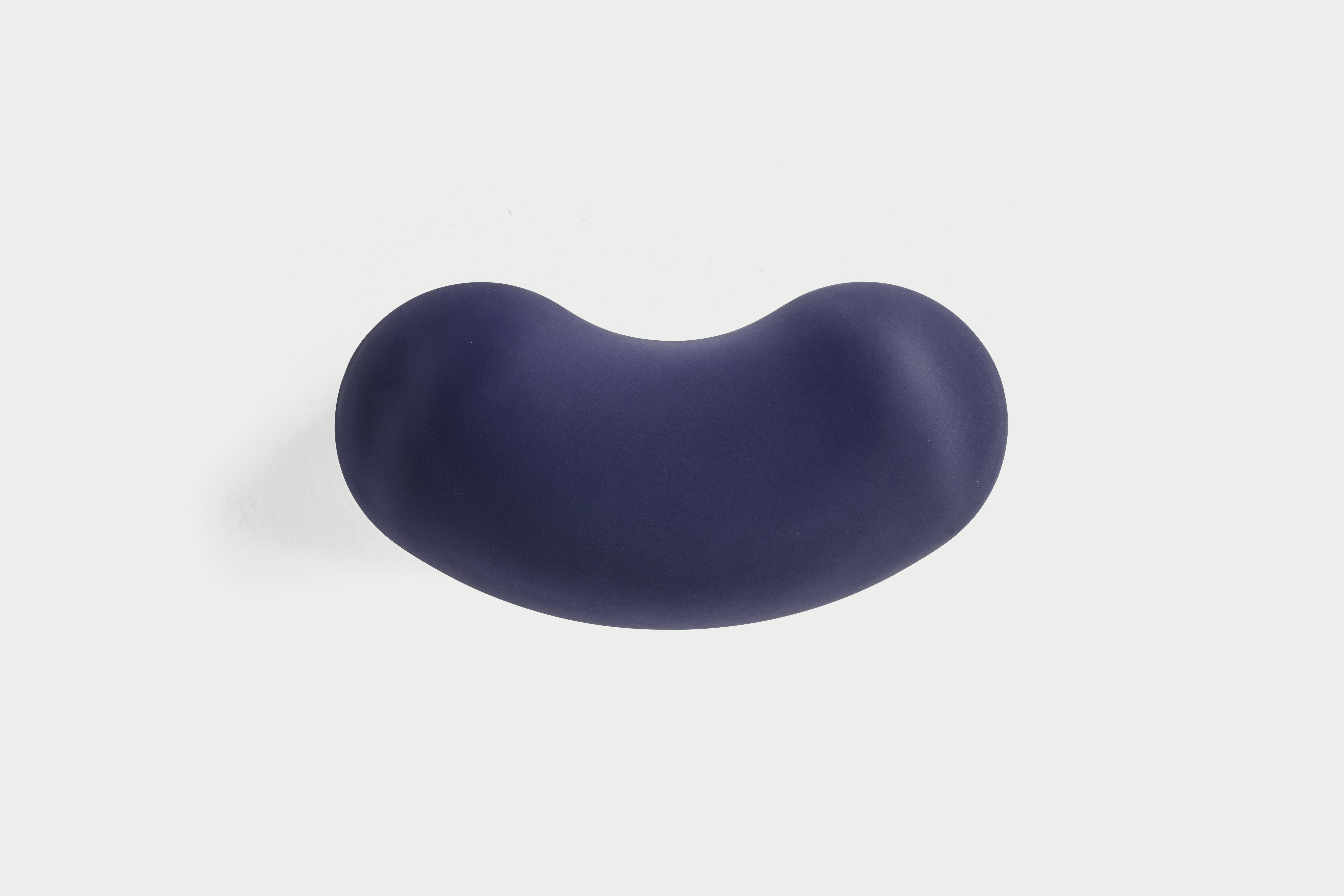 Tissu Baleri Italia Tato Bean Pouf en bleu indigo d'Enrico Baleri en vente