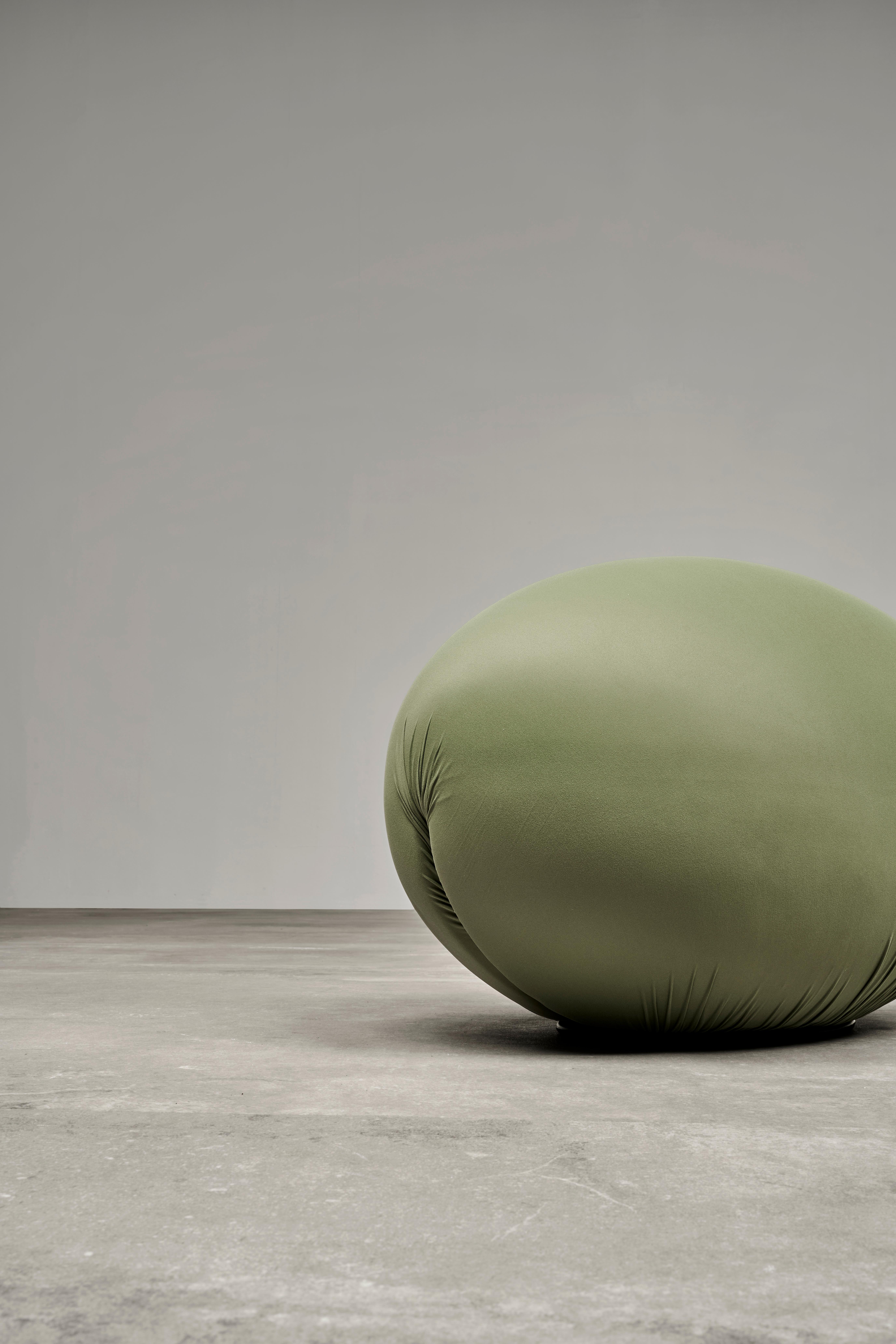 Baleri Italia Tato Pouf in Yellow Pastry Fabric by Denis Santachiara For Sale 11