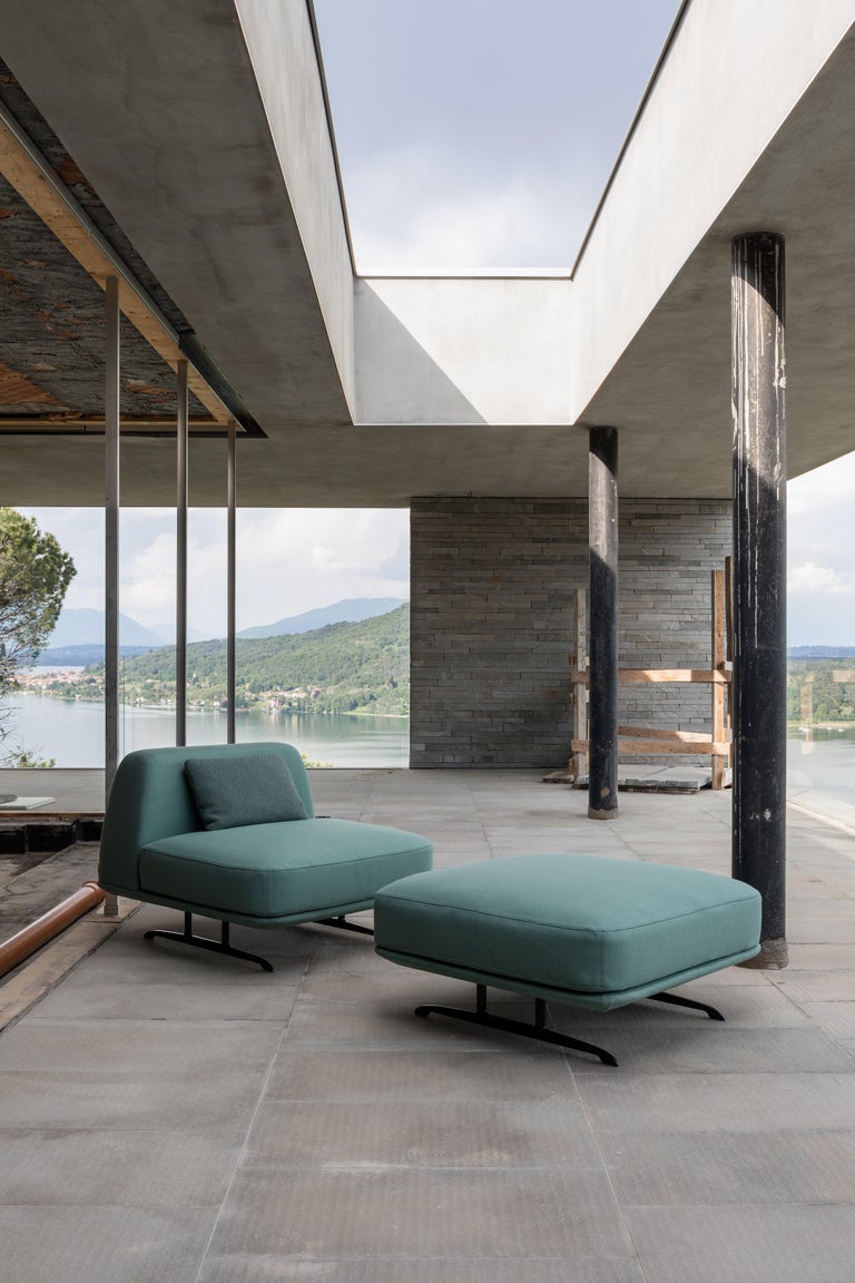 Baleri Italia Trays Armchair in Blue Fabric by Parisotto + Formenton ...