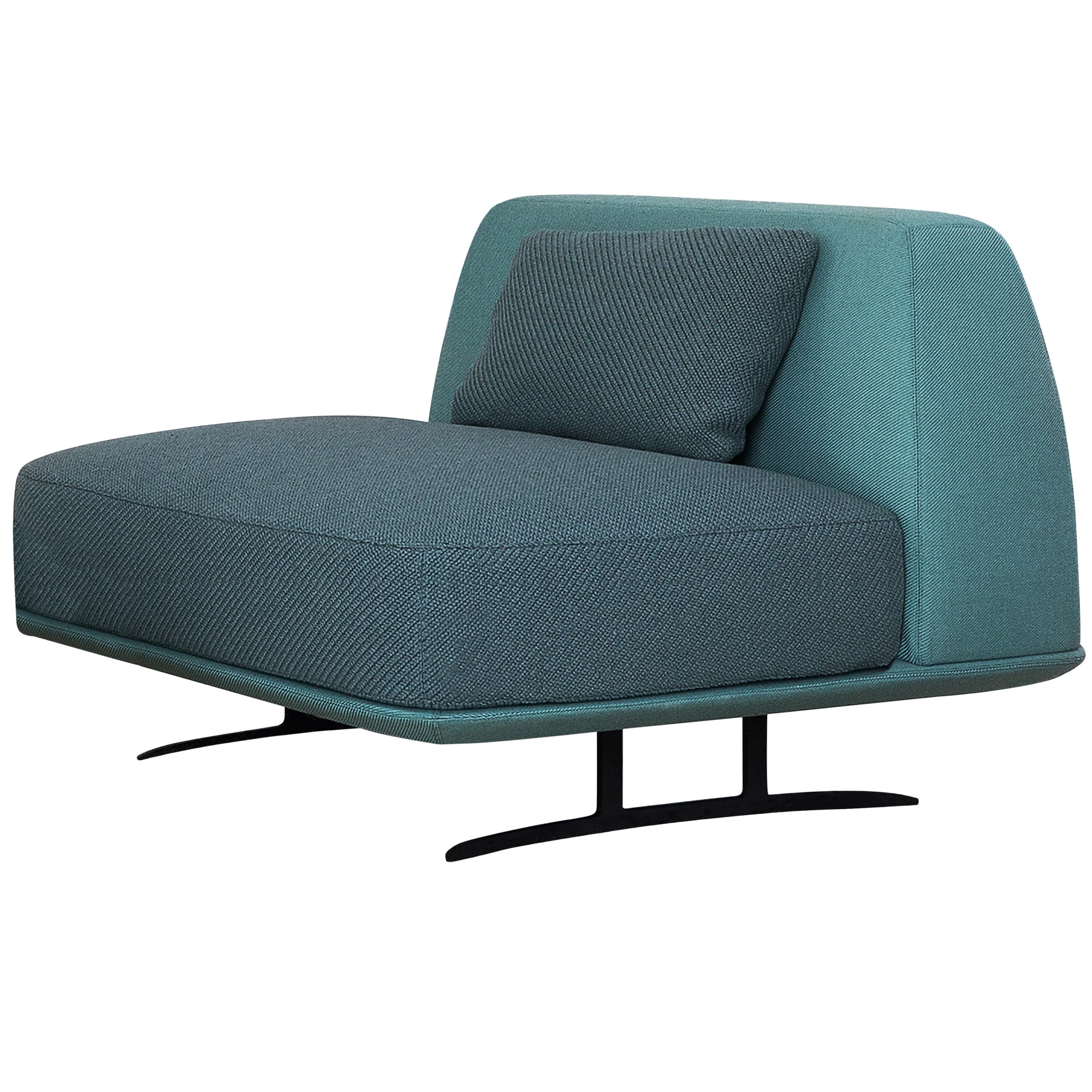 Baleri Italia Trays Armchair in Blue Fabric by Parisotto + Formenton