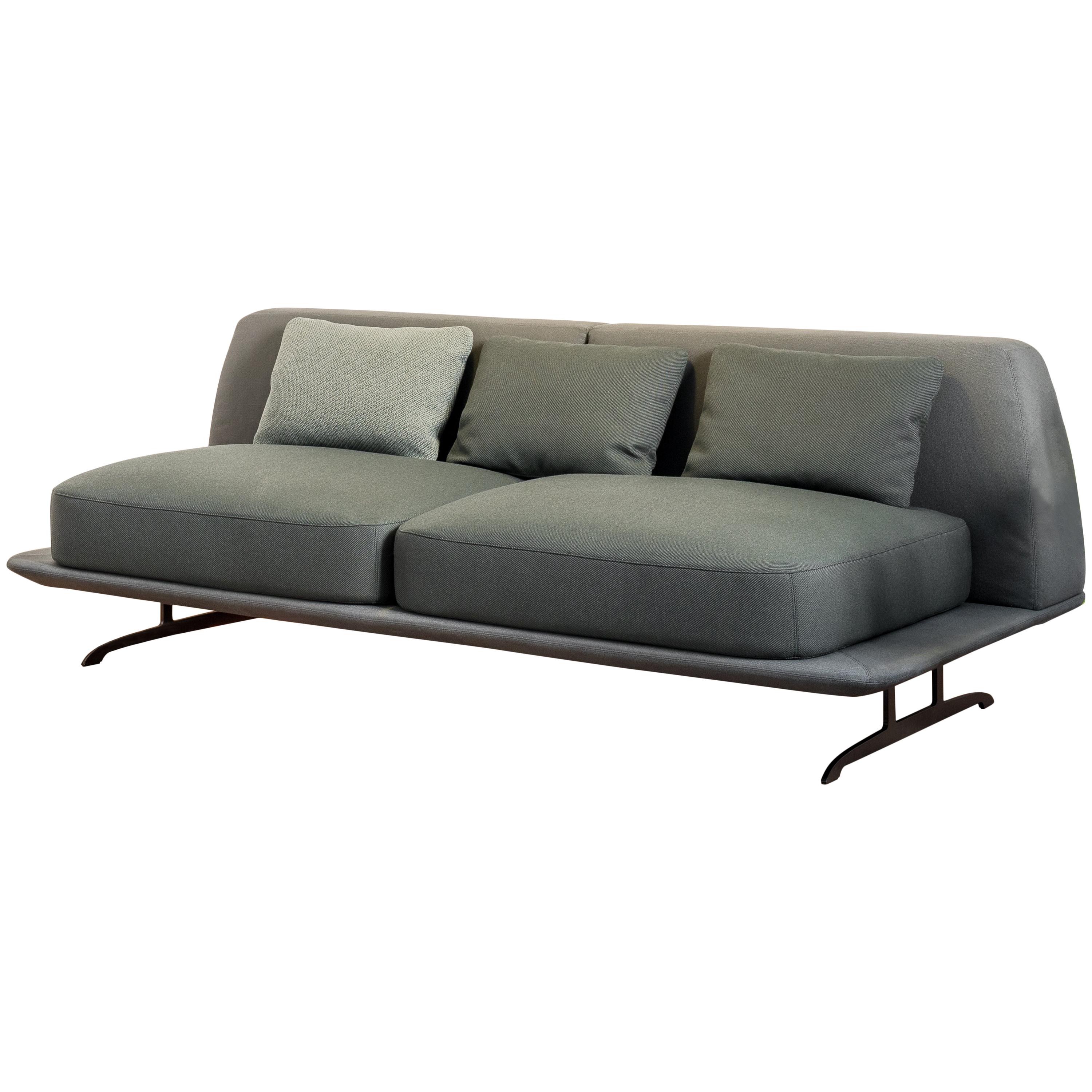 Baleri Italia Trays Loveseat Sofa in Fabric by Parisotto + Formenton